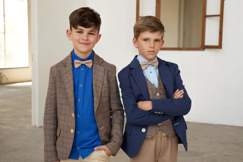 Red&Blu Barry Blazer Chestnut Blue Check