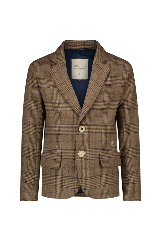 Red&Blu Barry Blazer Chestnut Blue Check