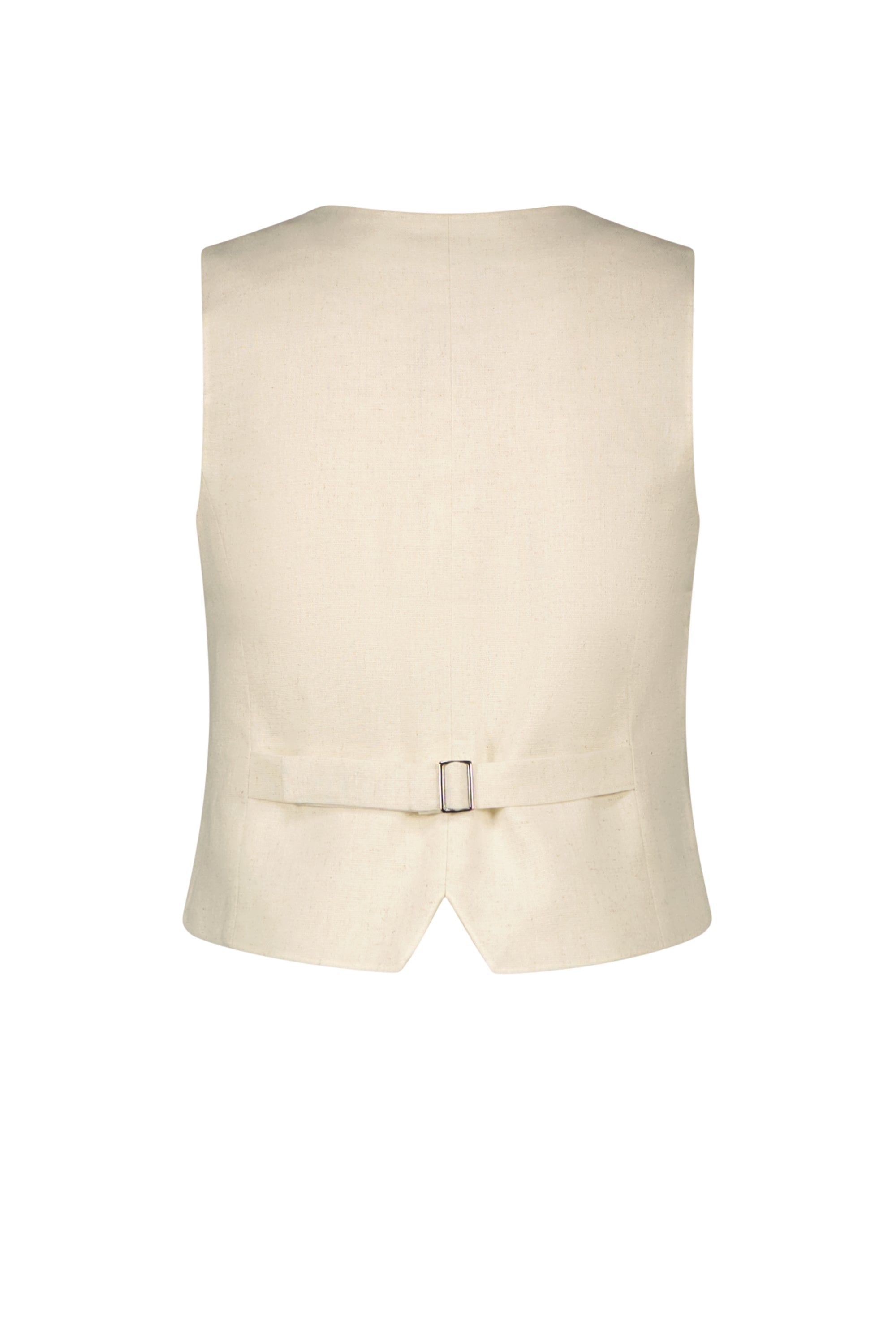 Gabe Gilet 4 Buttons Natural Linen