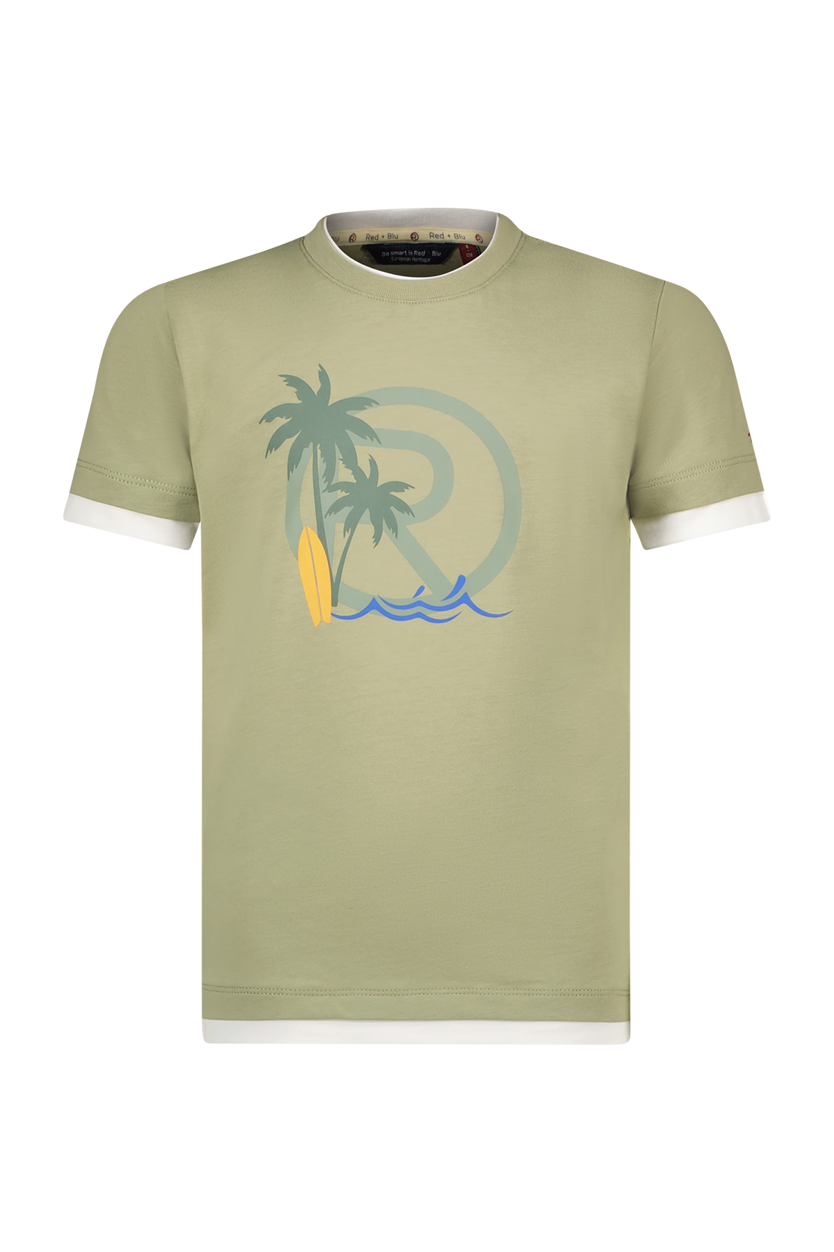 Pablo Groen T-Shirt Met Palmtree Print