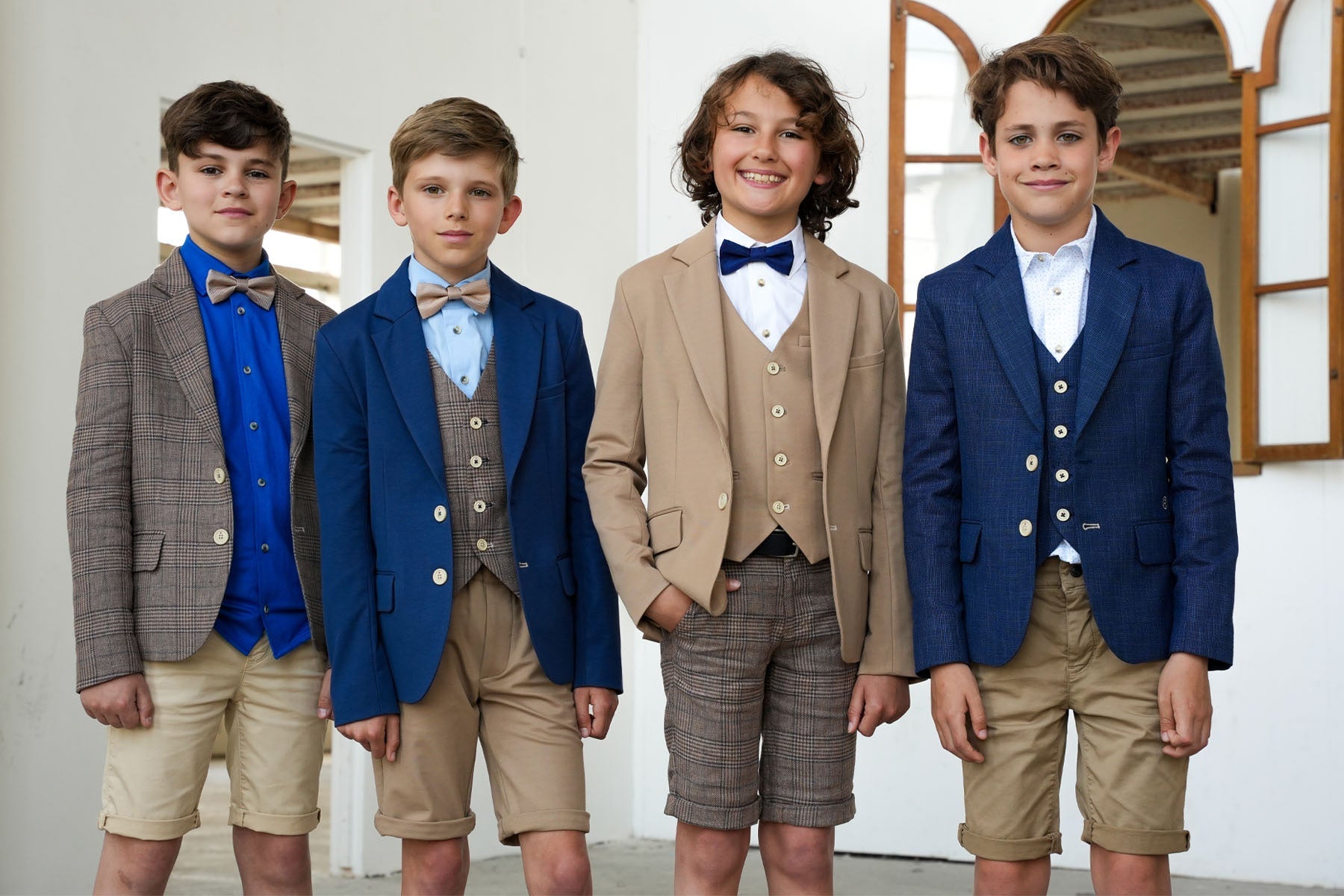 Stijn Bermuda Chestnut Blue Check