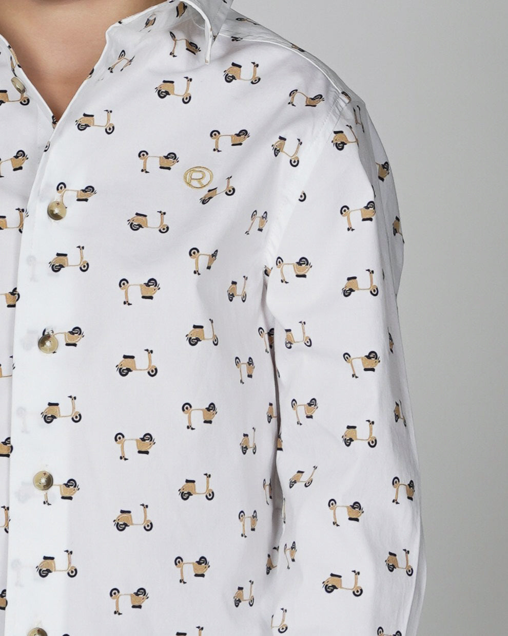 Oliver Hemd mit Scooter-Print