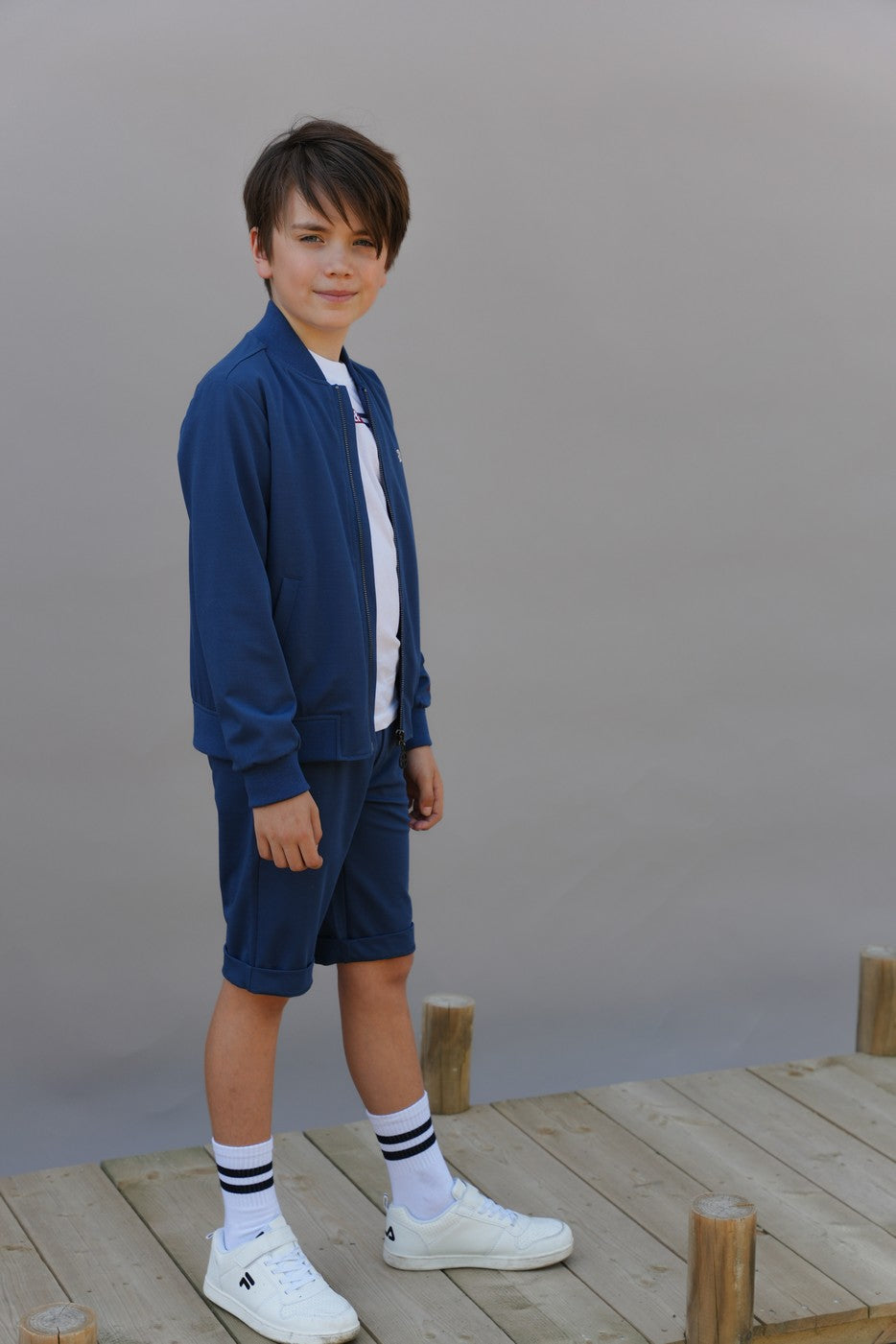 Red&Blu Steve bomber jasje Blauw