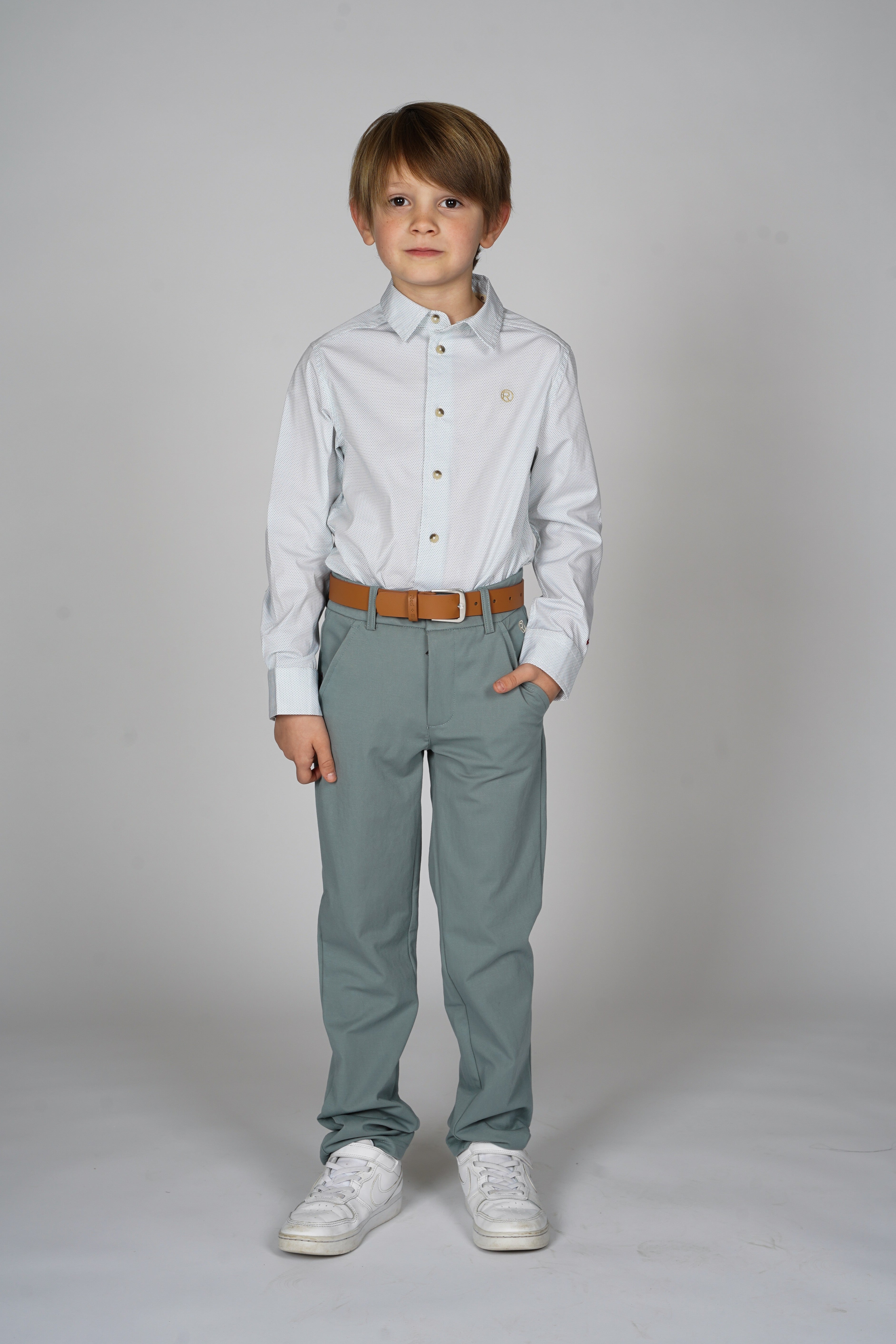 Parker Pantalon Grijs Groen