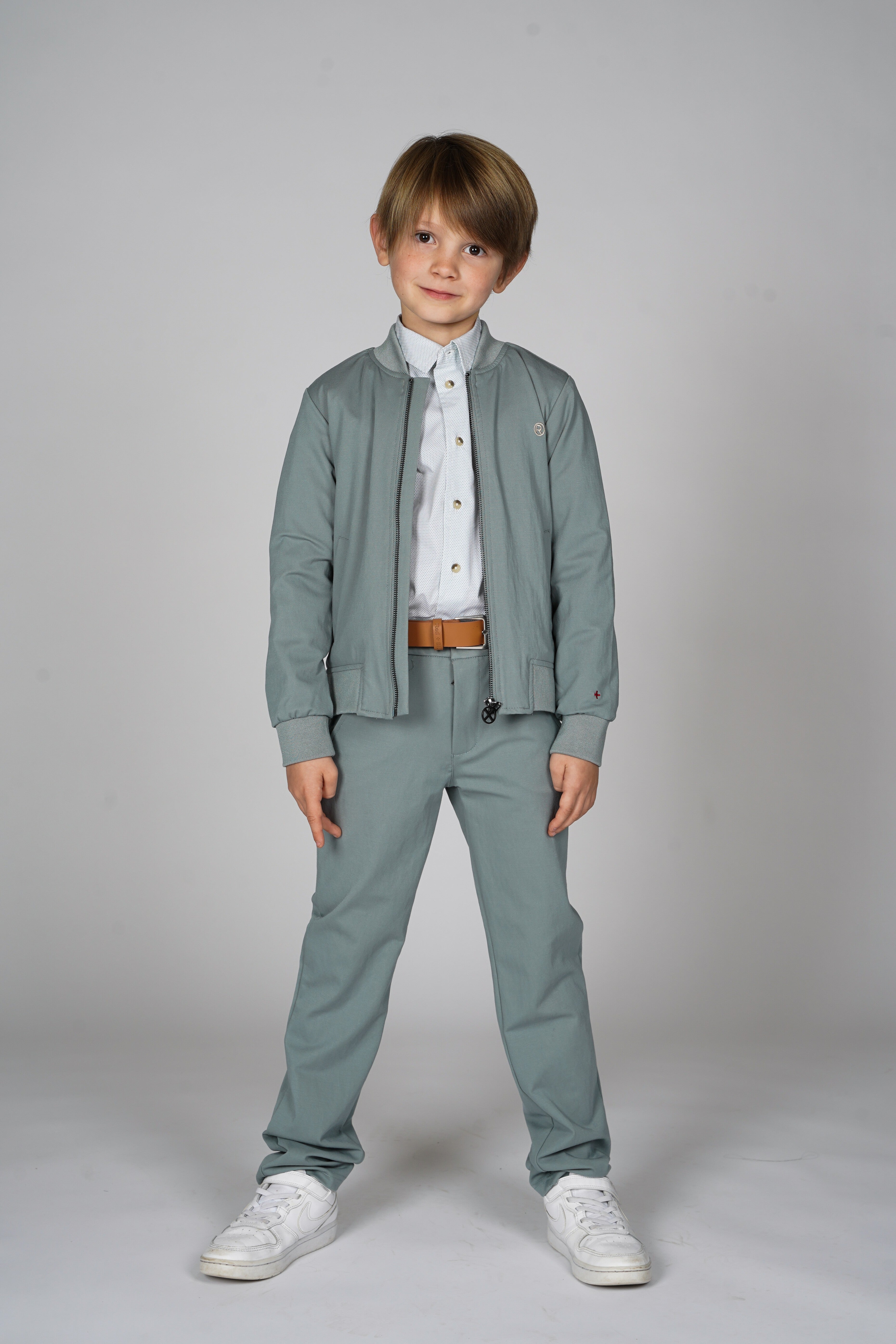 Parker Pantalon Grijs Groen