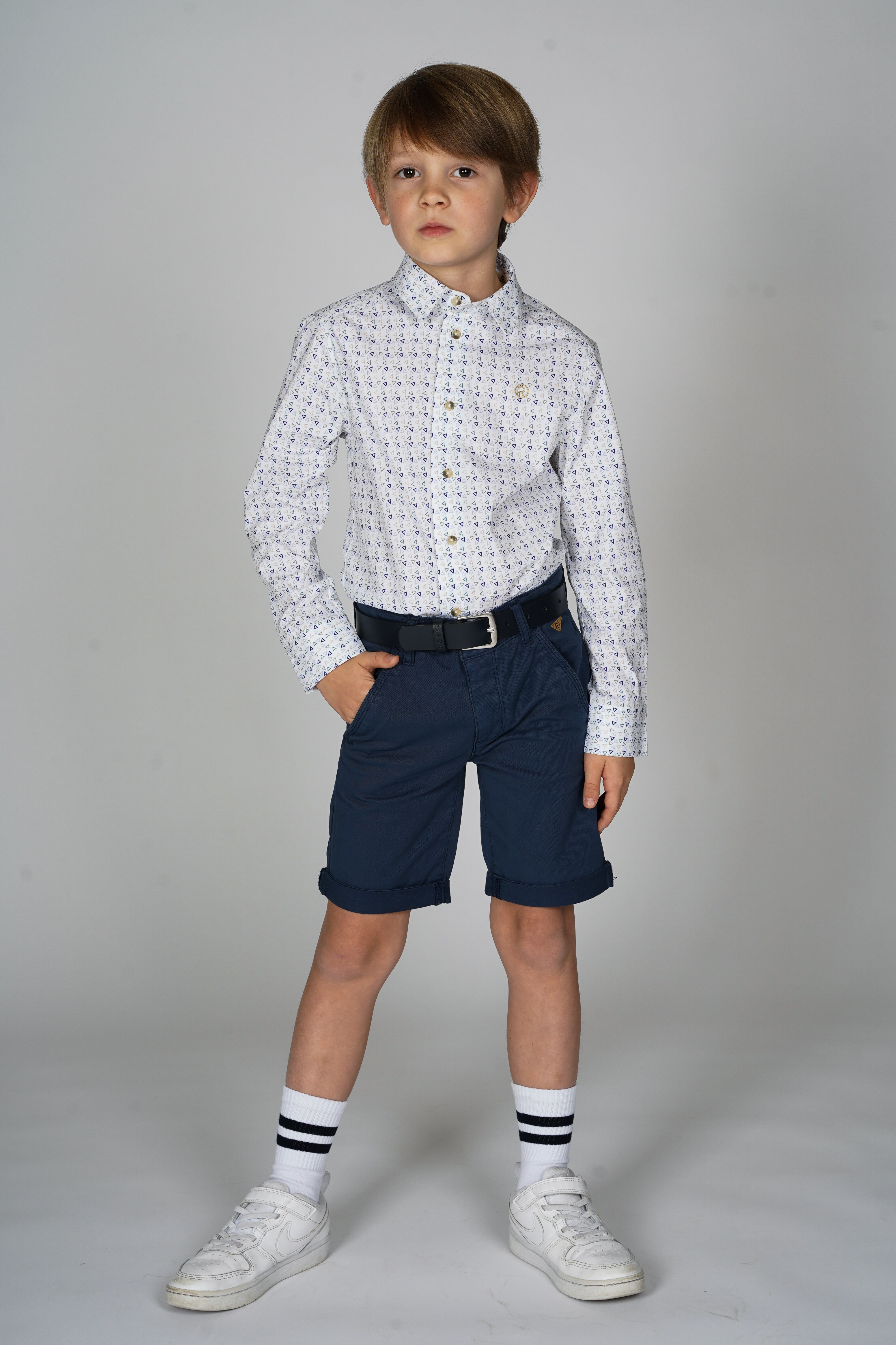 Lucas Leren Riem Blauw