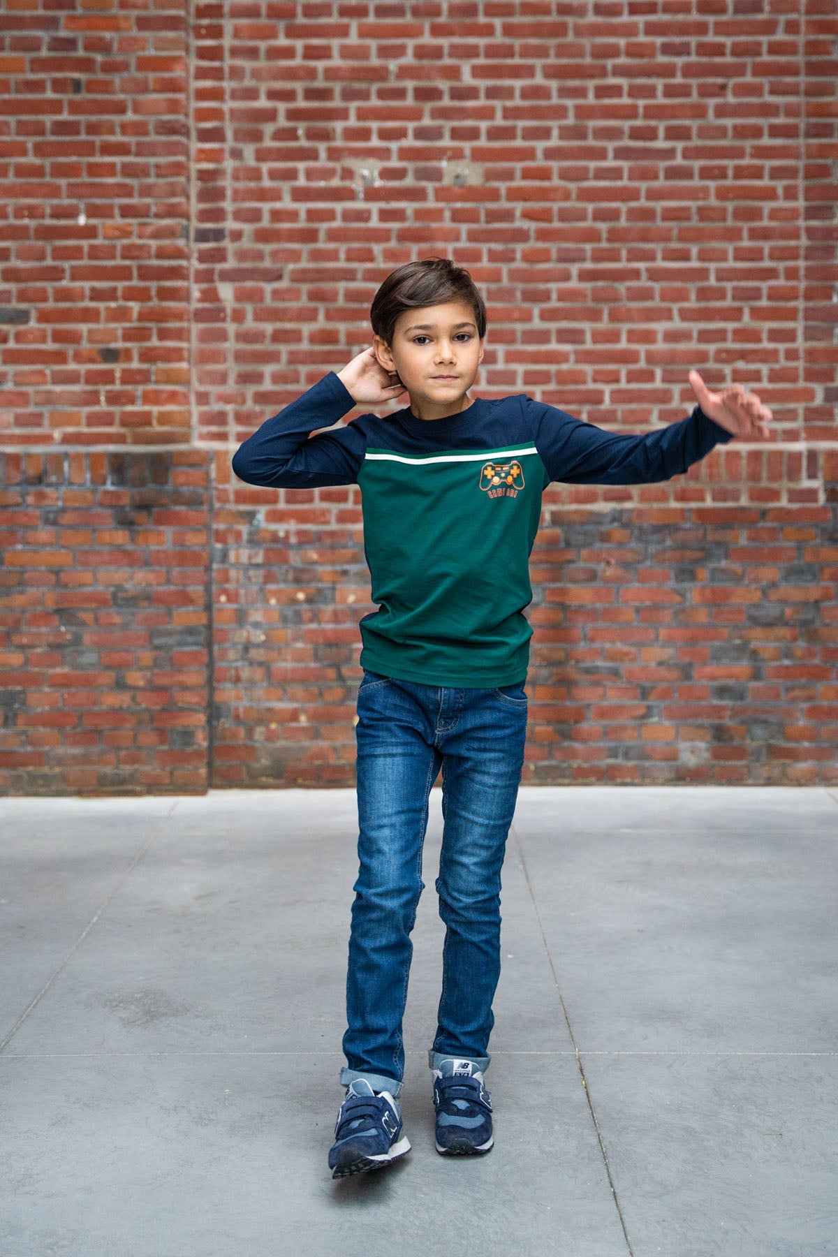 T-Shirt Lange Mouw Levi Donker Blauw - TYGO&vito
