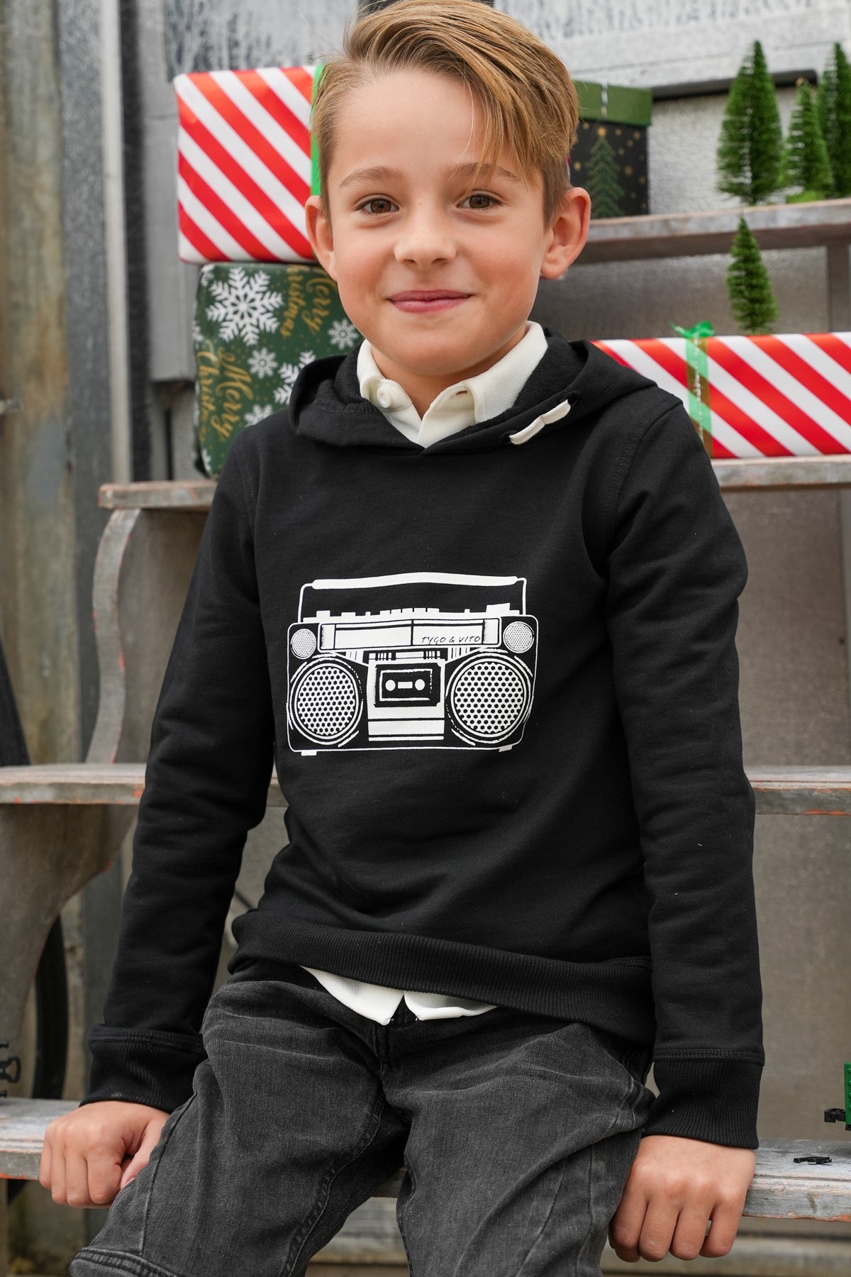 TYGO & vito Hoody Henry Zwart