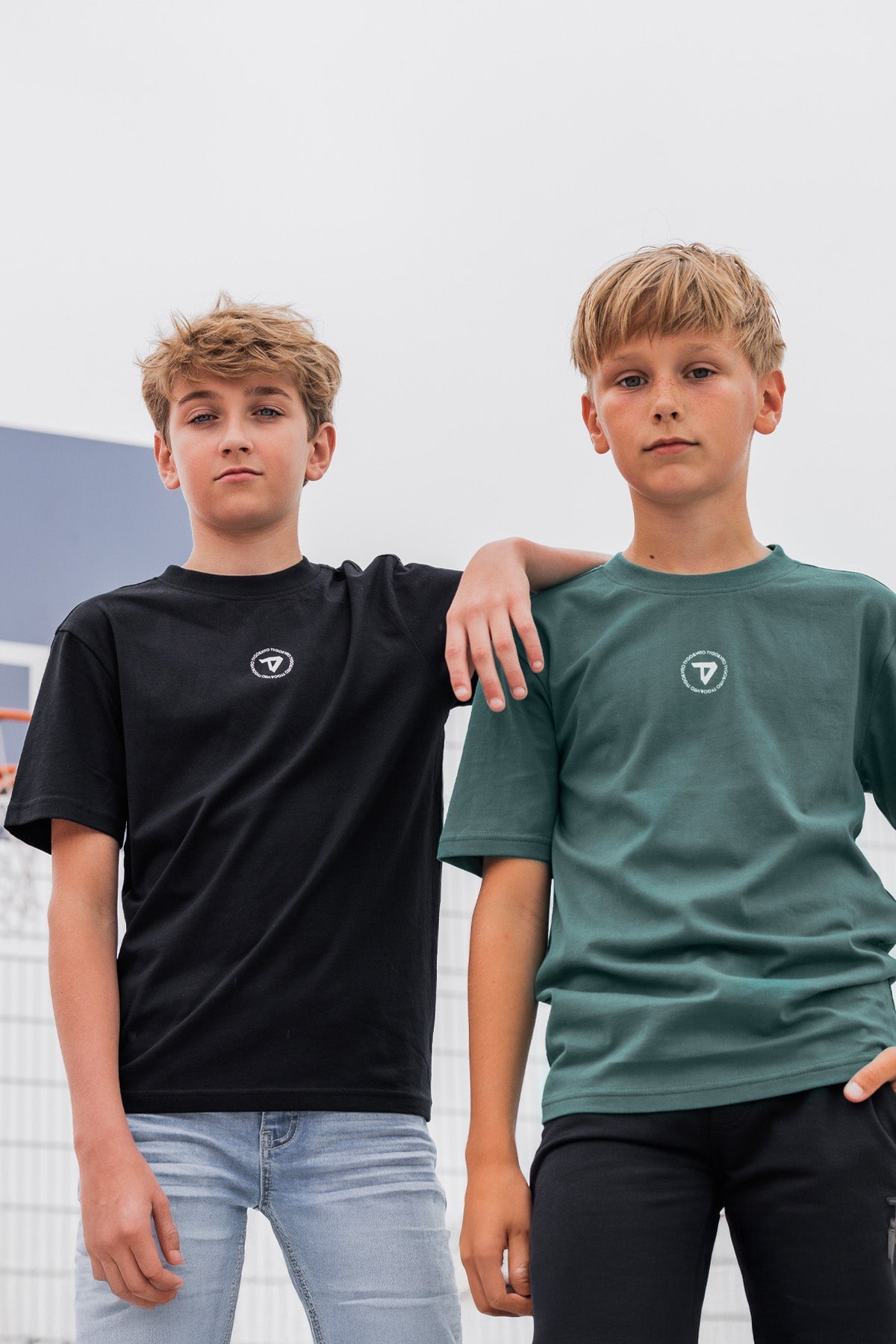 TYGO & vito T-shirt 2-Pack Groen-Zwart