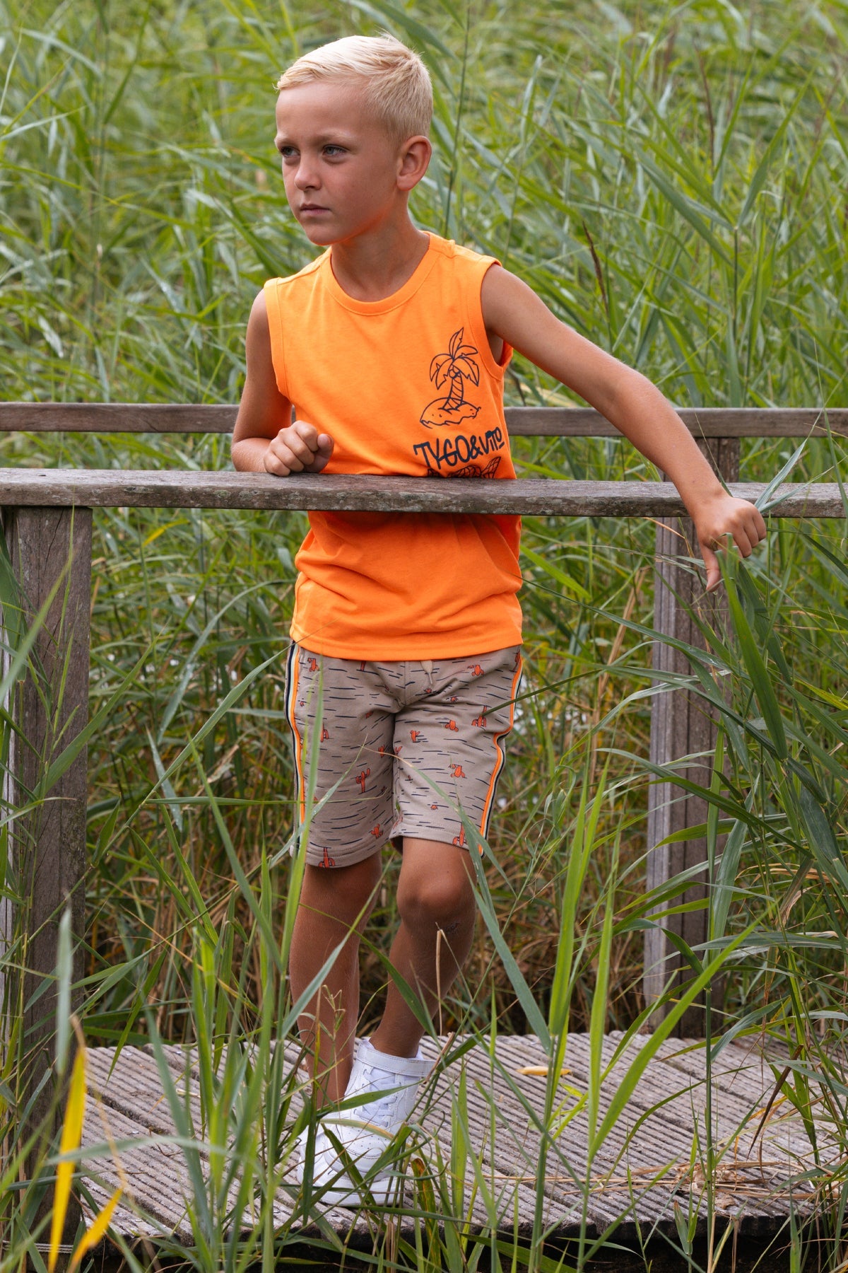 TYGO & vito Singlet Niek Neon Oranje*