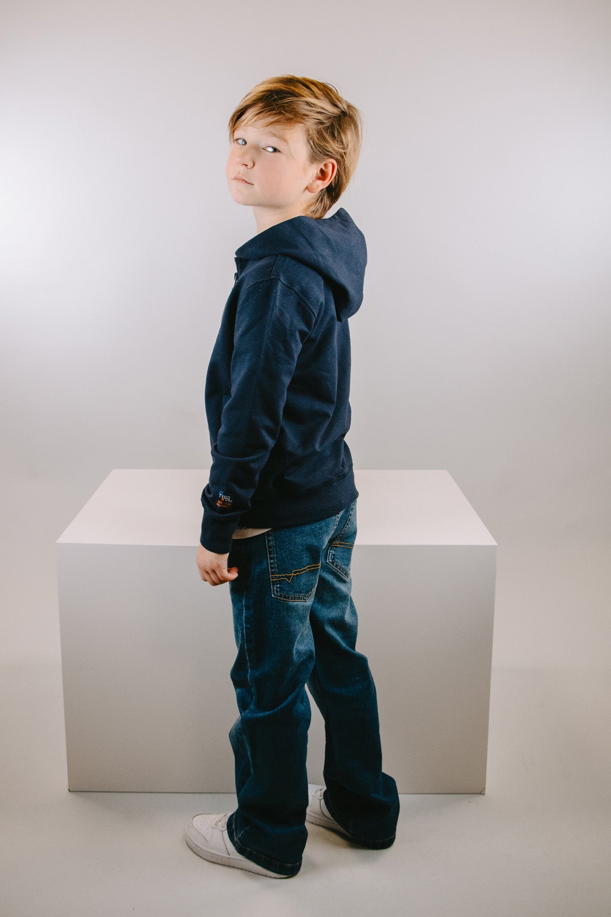 Hoodie Zip Colton Donker Blauw