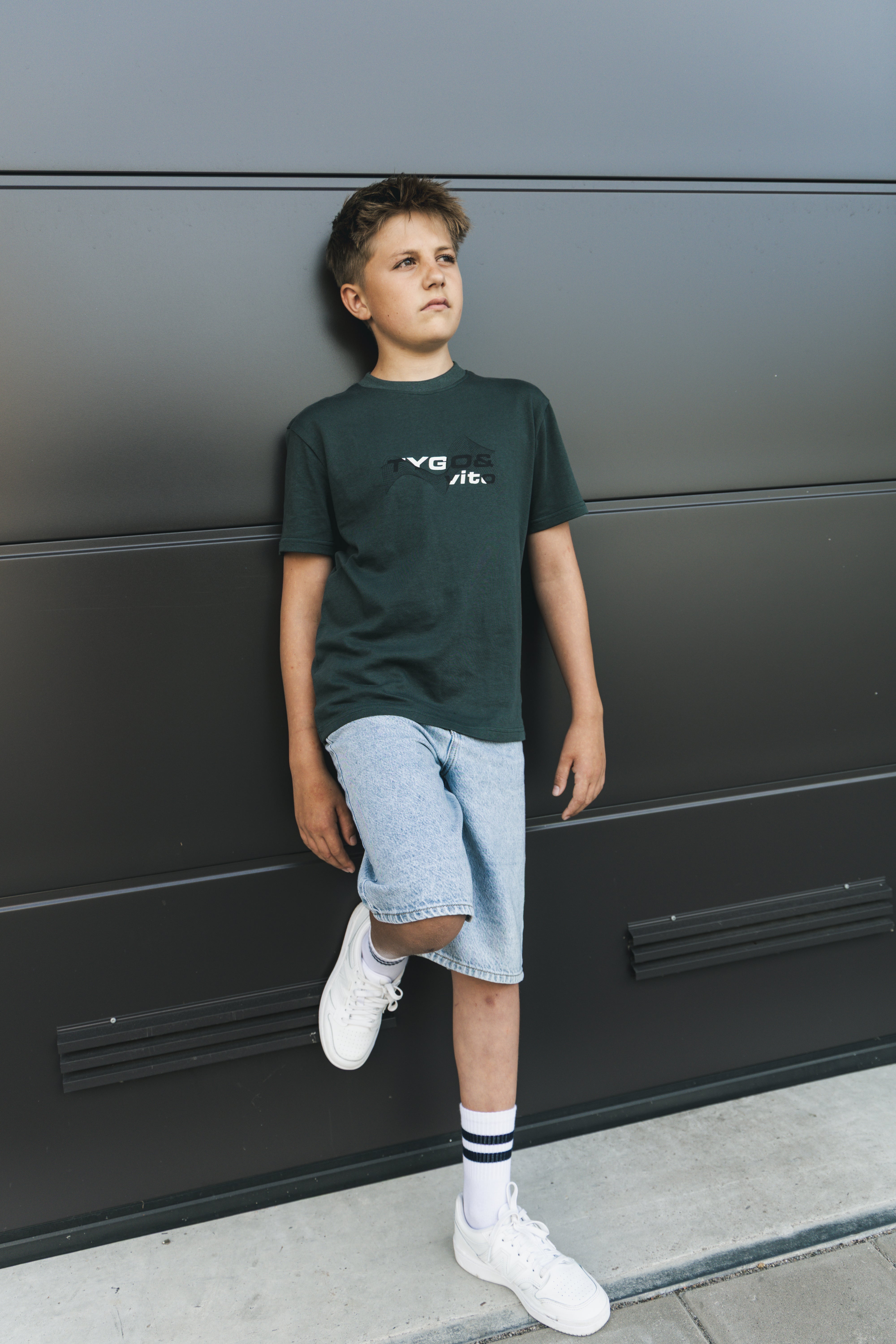 TYGO&vito T-shirt Loosefit Drace Donkergroen