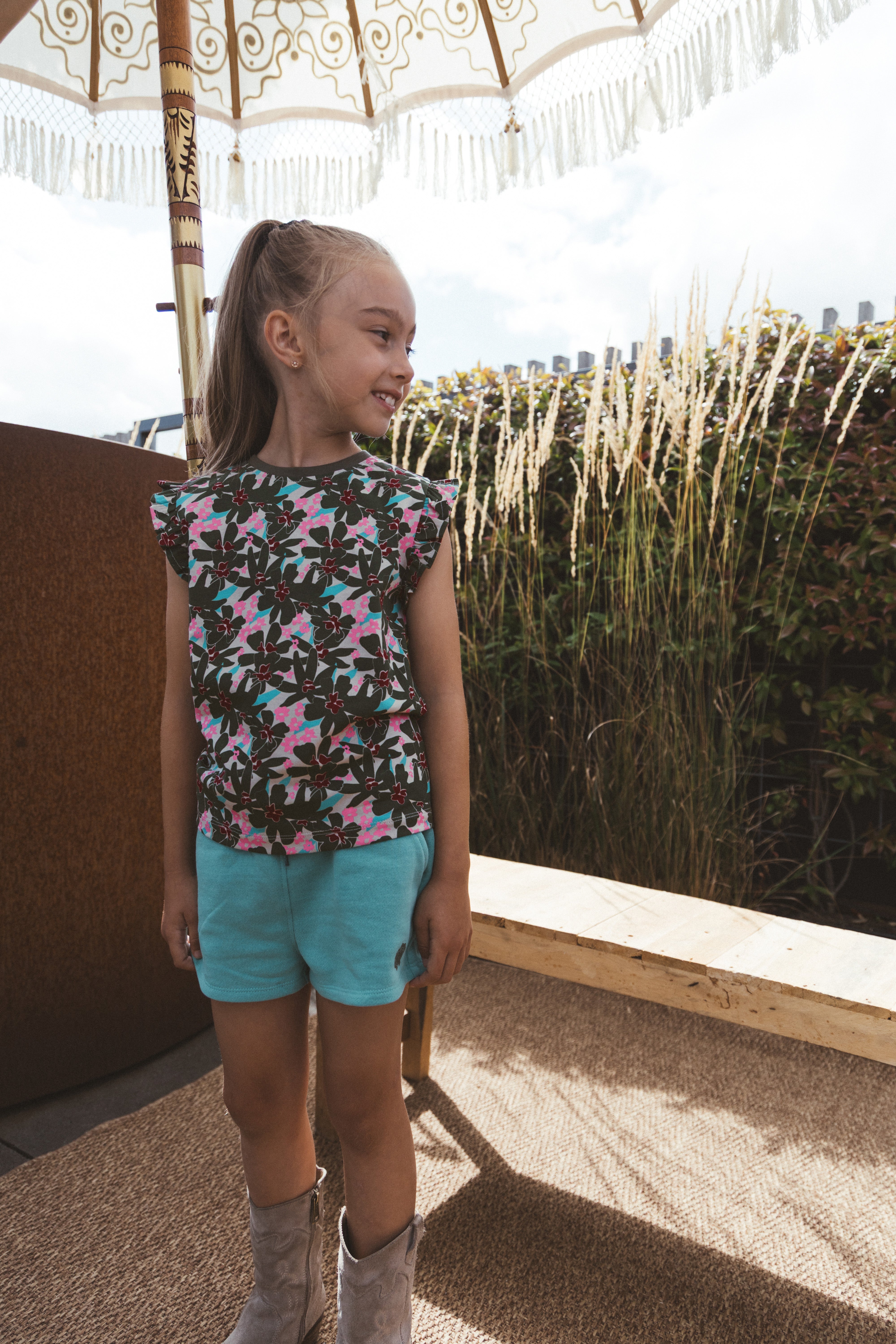 TYGO&vito Sweatshort Bibi Blauwgroen