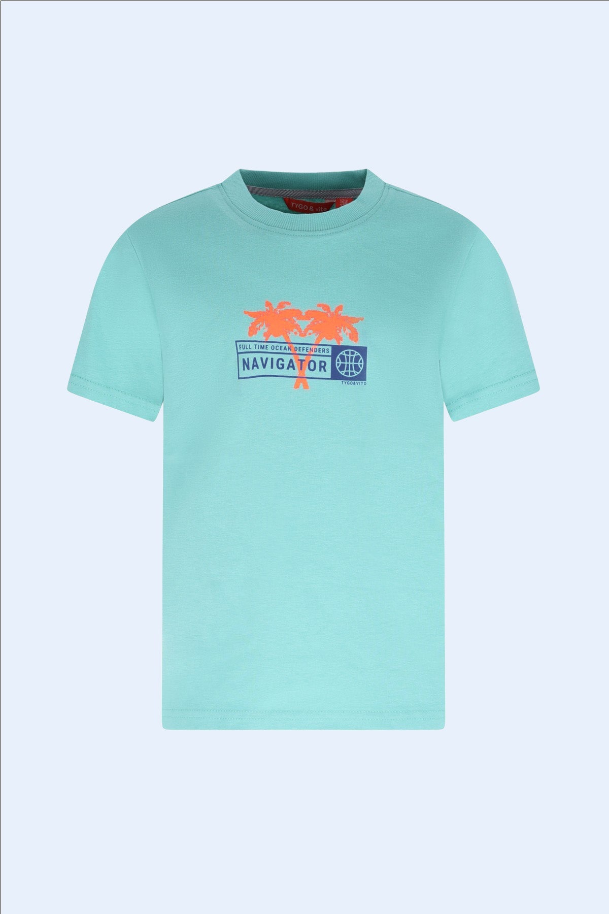 TYGO&vito T-shirt Jaimy Blauwgroen