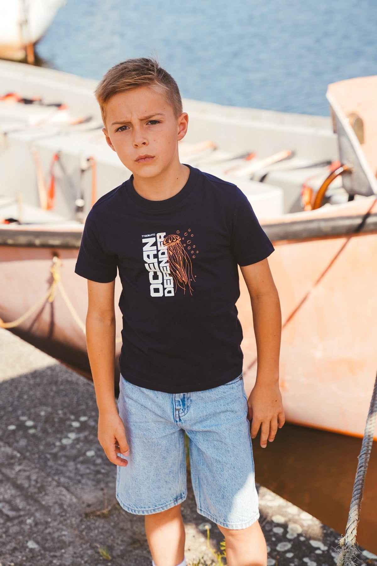 TYGO&vito T-shirt Jaimy Donker Blauw