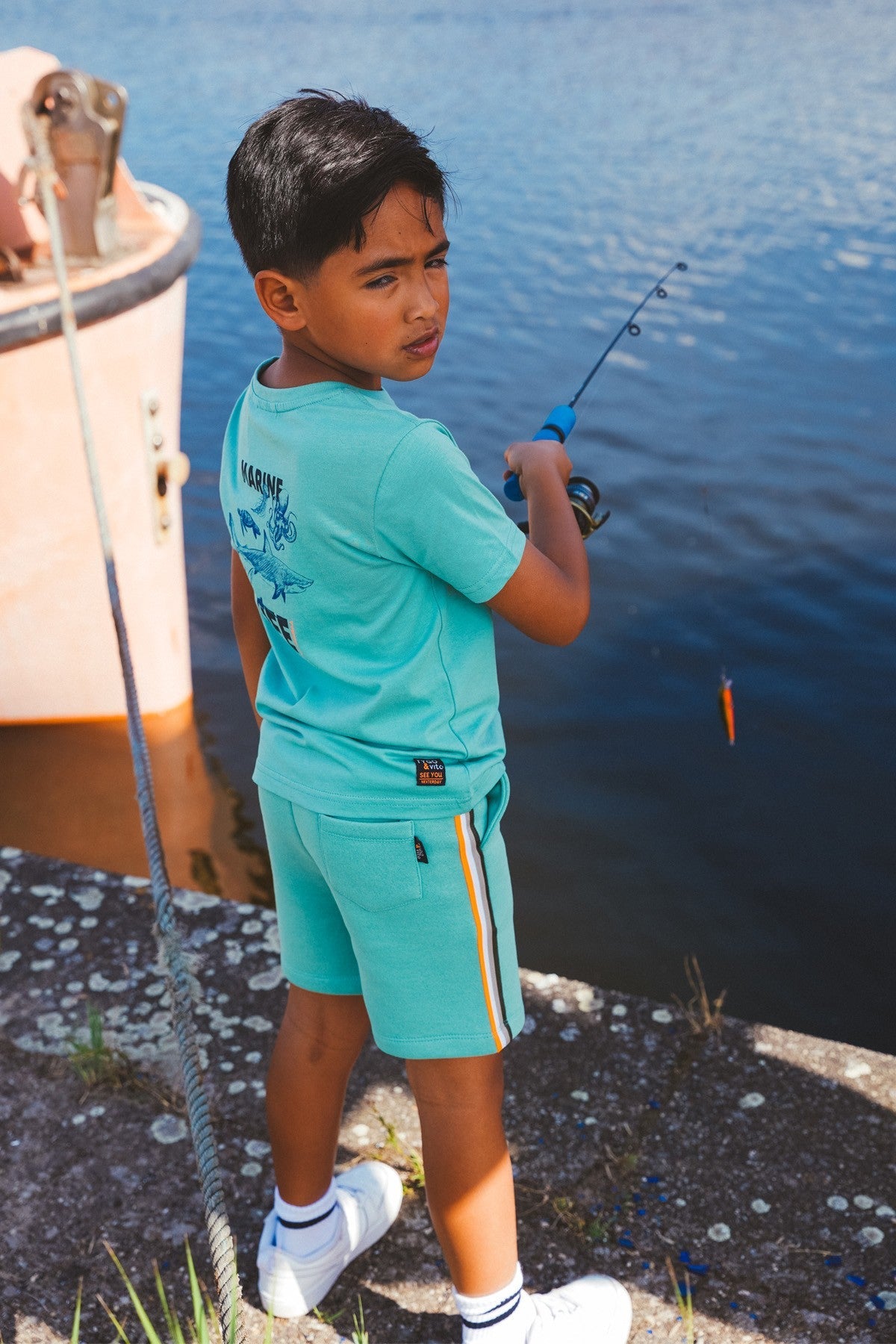 TYGO&vito T-shirt Dylan Blauwgroen