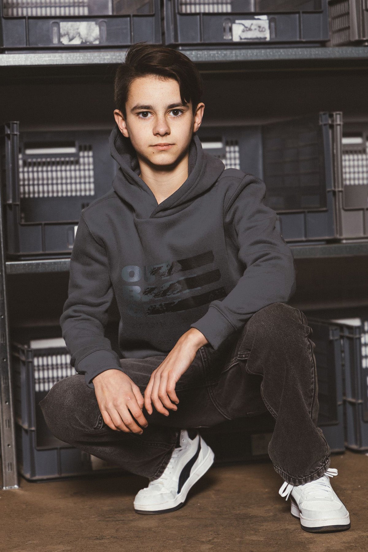 TYGO&vito Hoodie Niall oversized fit Donkergrijs