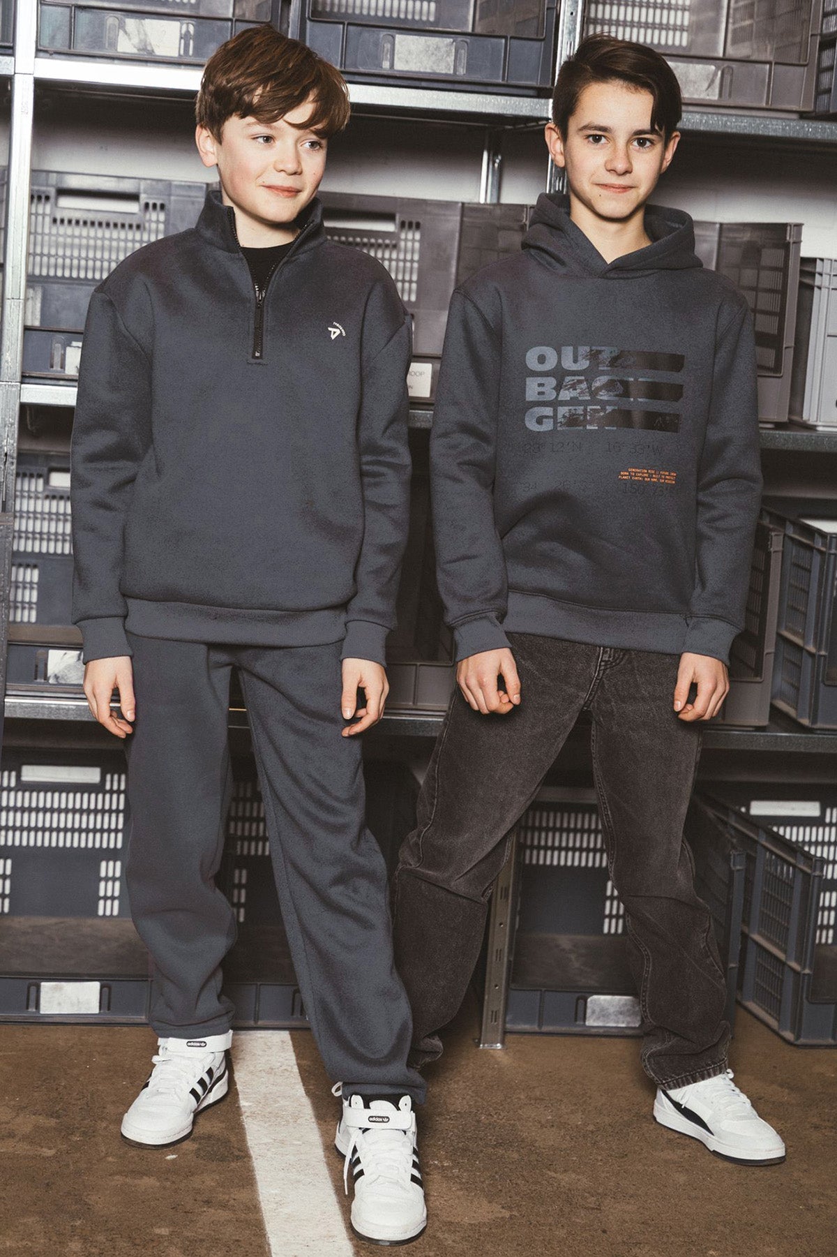 TYGO&vito Hoodie Niall oversized fit Donkergrijs