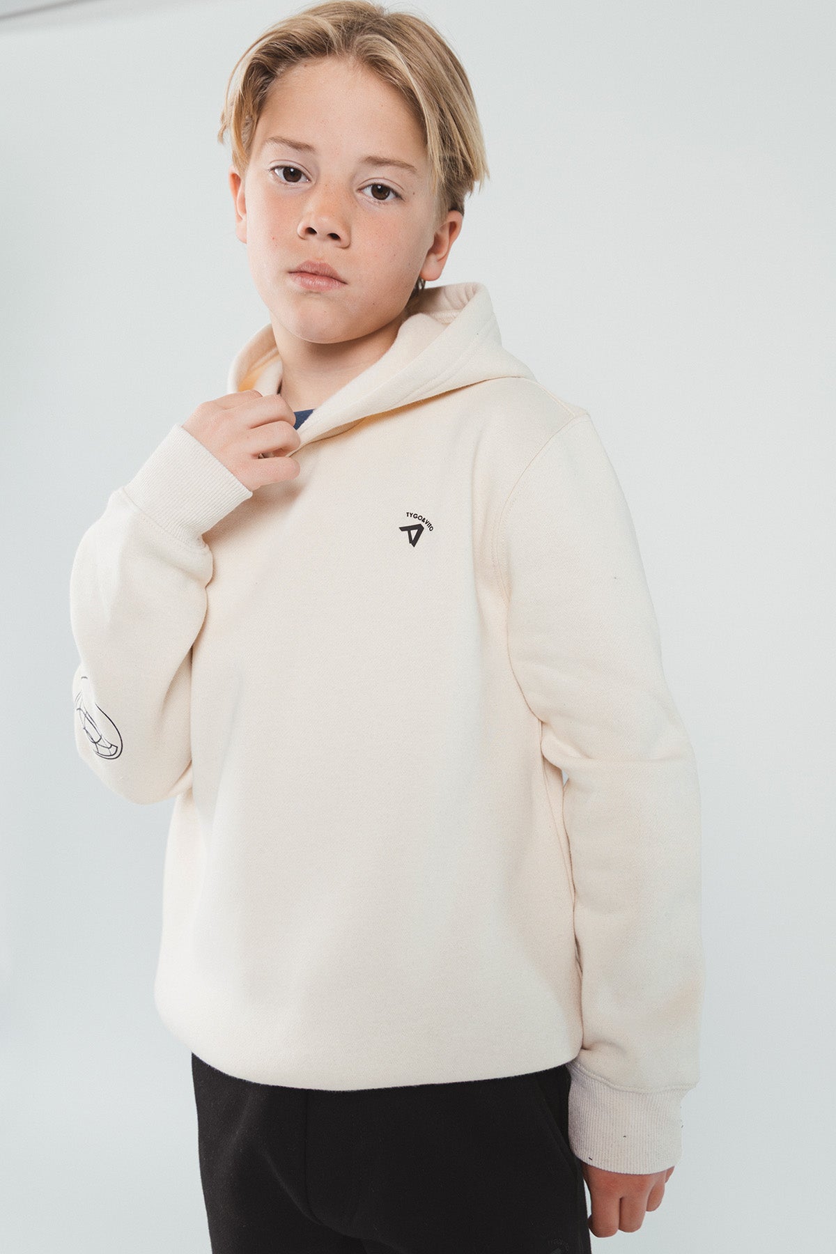 TYGO&vito Hoodie Nigel oversized fit Off-White
