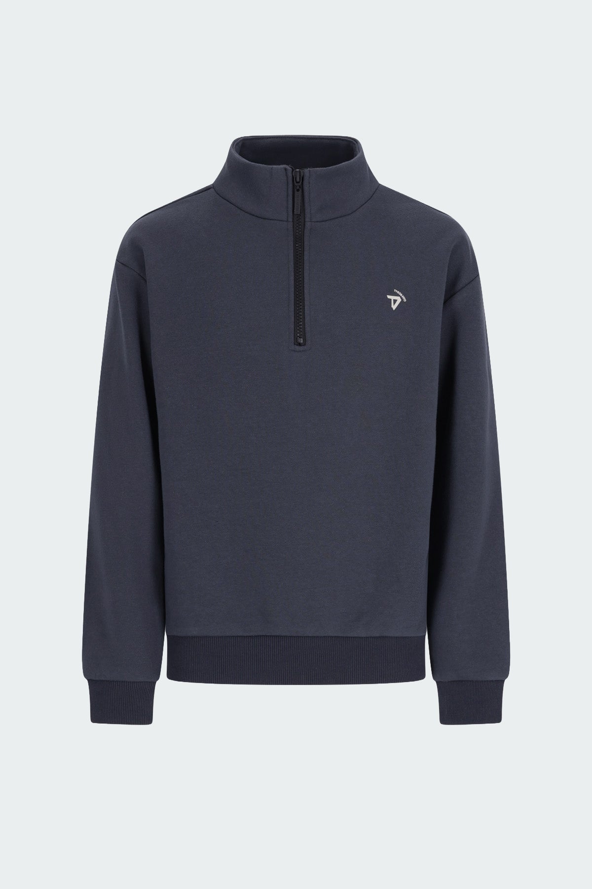 TYGO&vito Sweater Half Zip Nout Donkergrijs