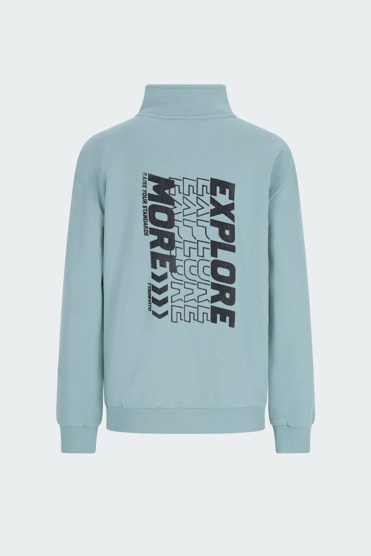 TYGO&vito Sweater Half Zip Nout Blauwgrijs