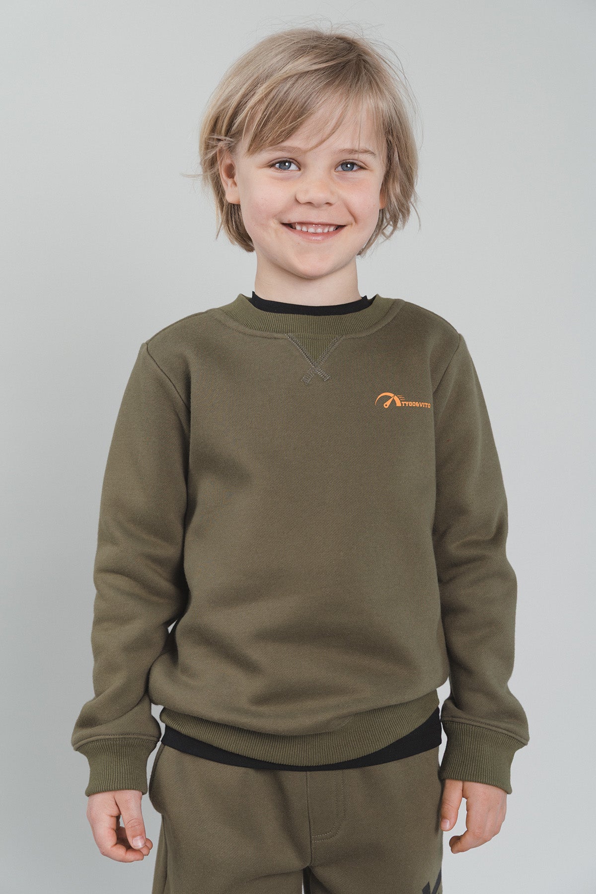 TYGO&vito Sweater Silver Olijfgroen