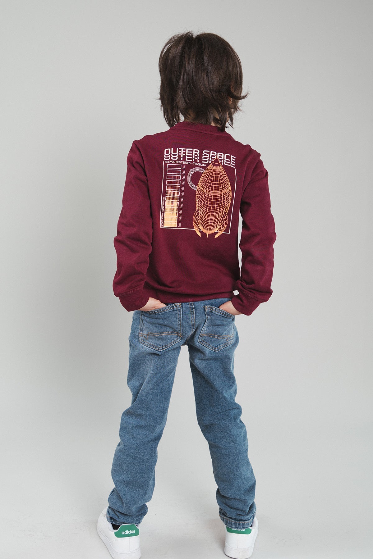 TYGO&vito Sweater Silver Wijnrood