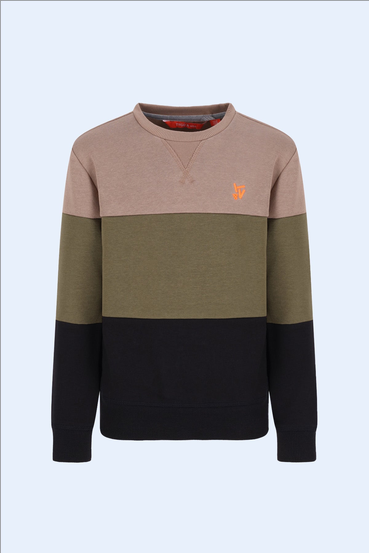 TYGO&vito Sweater Scott Olijfgroen