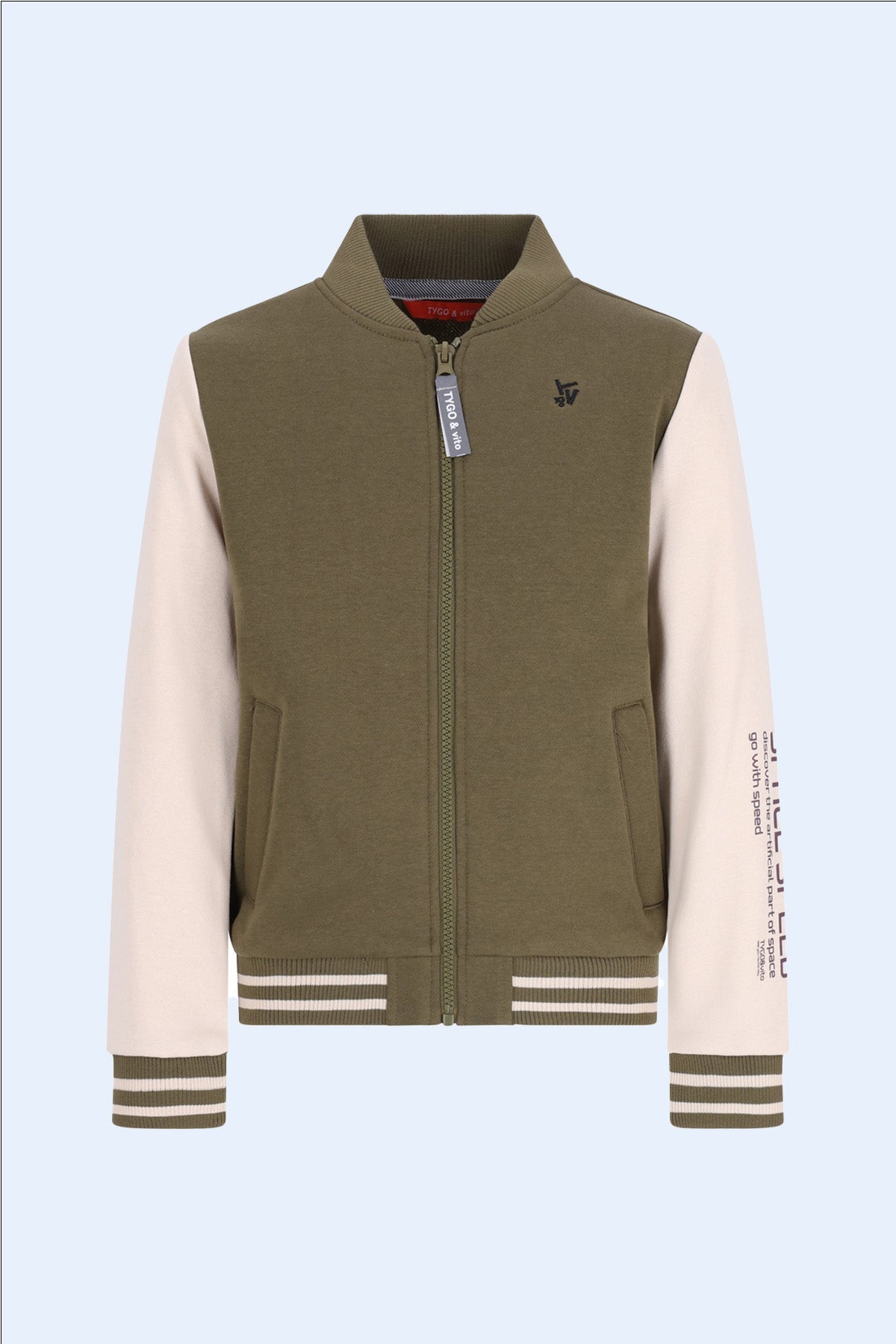 TYGO&vito Baseball vest Vico Olijfgroen