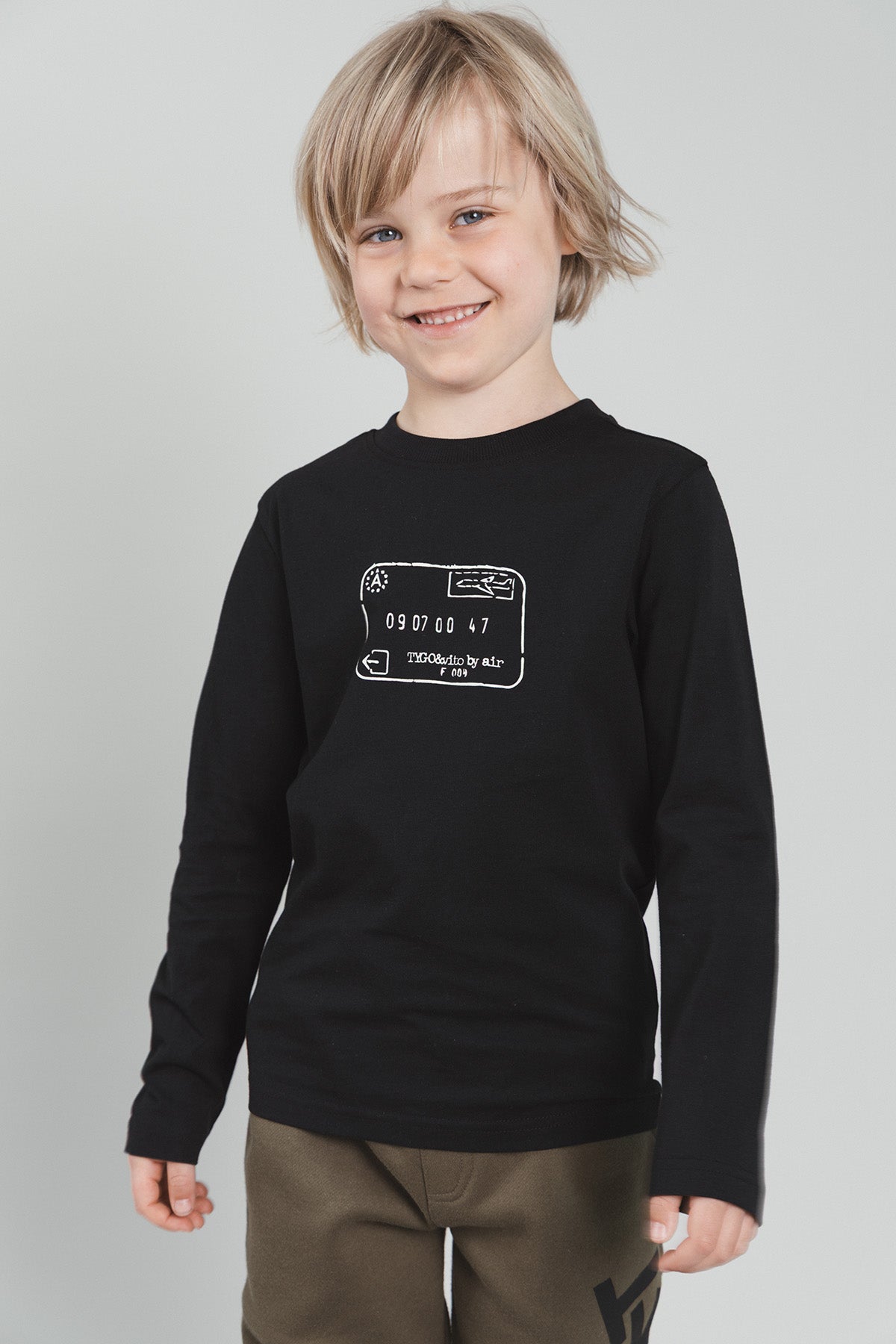 TYGO&vito Longsleeve Mees Zwart Black