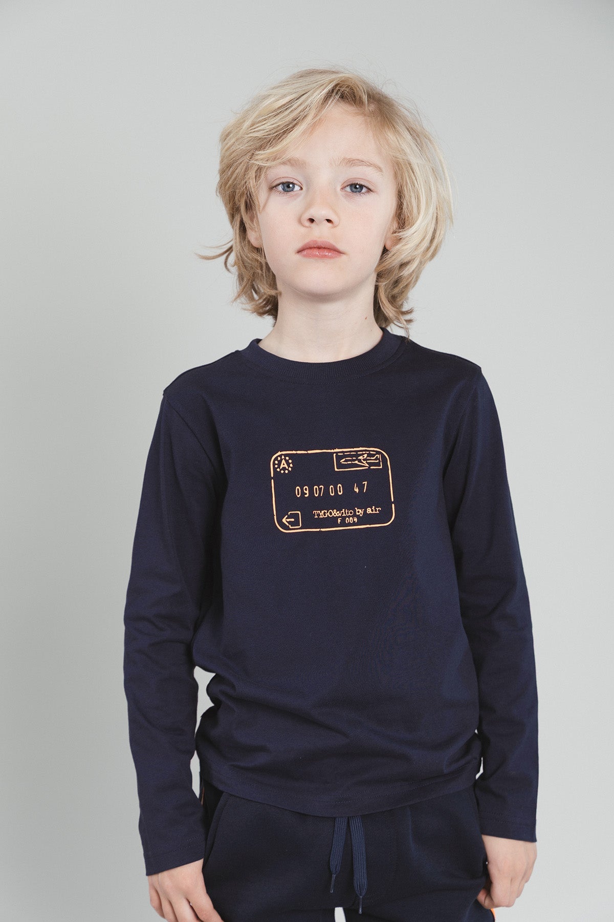TYGO&vito Longsleeve Mees Donkerblauw*