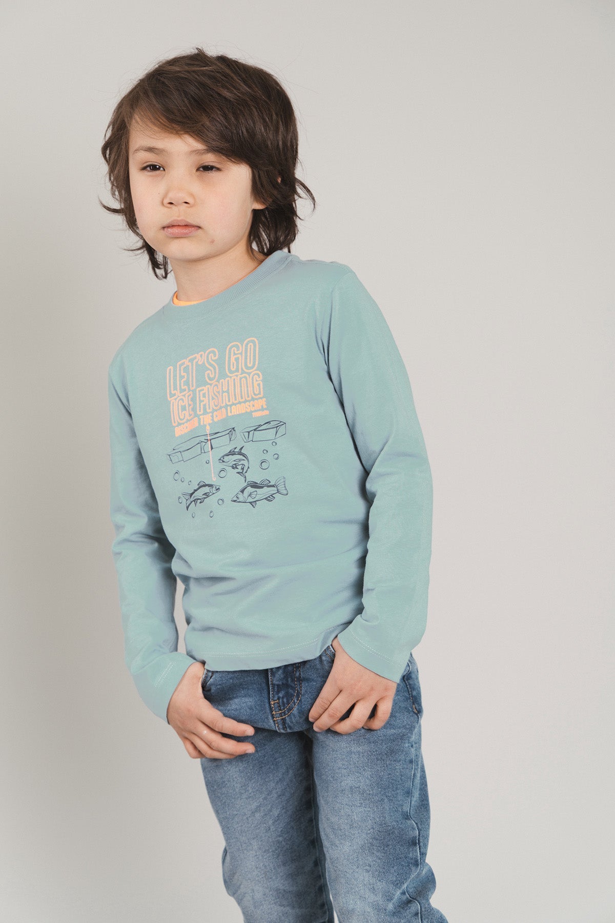 TYGO&vito Longsleeve Max Blauwgrijs