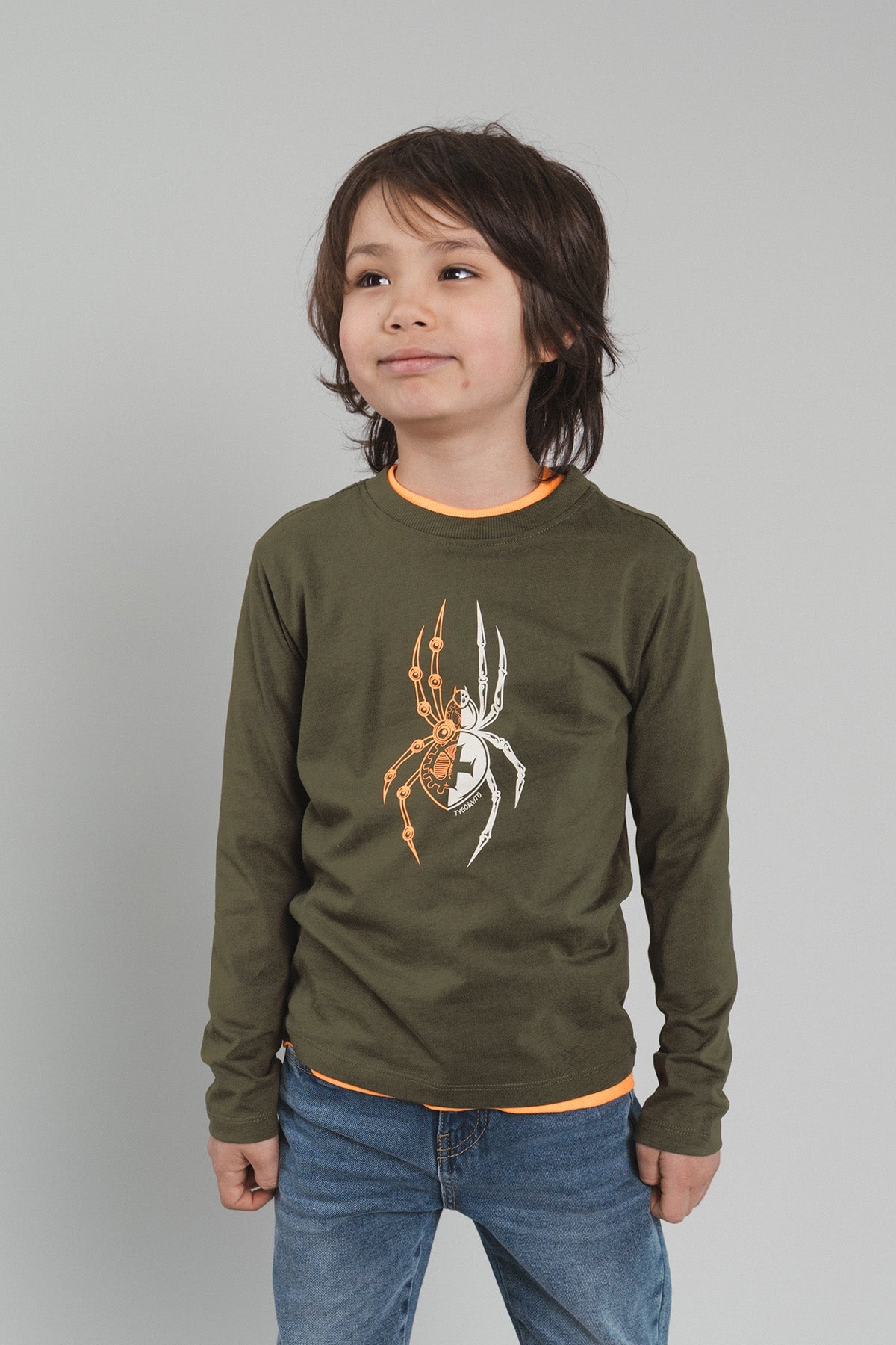 TYGO&vito Longsleeve Max Olijfgroen