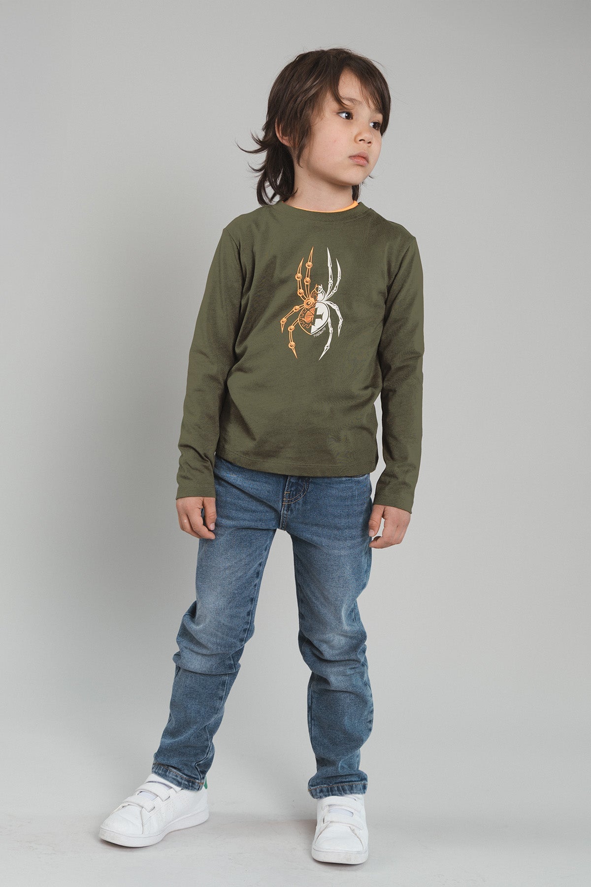 TYGO&vito Longsleeve Max Olijfgroen