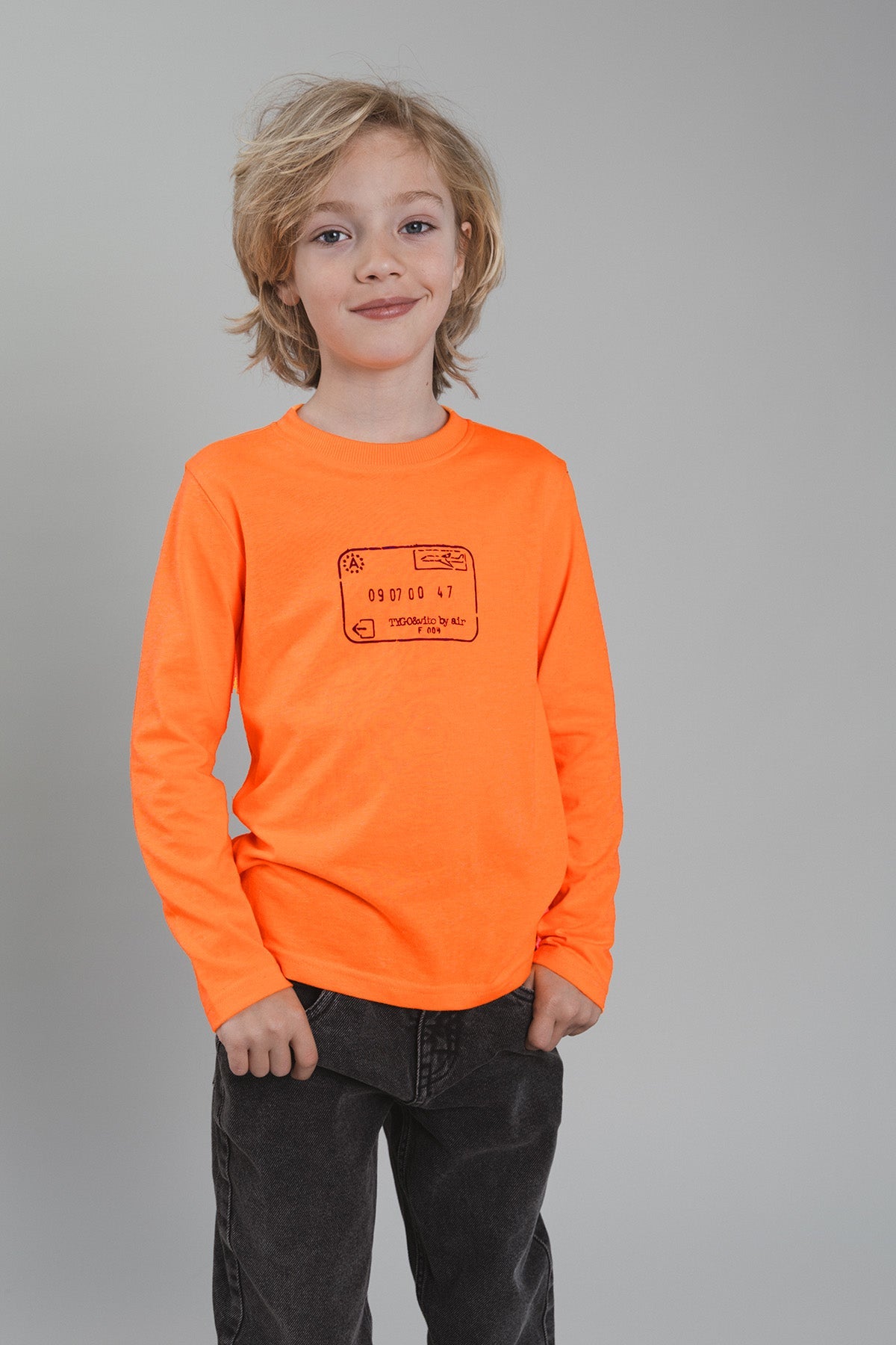 TYGO&vito Longsleeve Mase Neon Oranje Orange