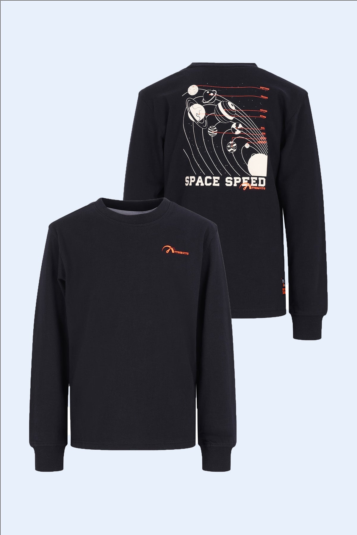 TYGO&vito Longsleeve Mojo oversized fit Zwart