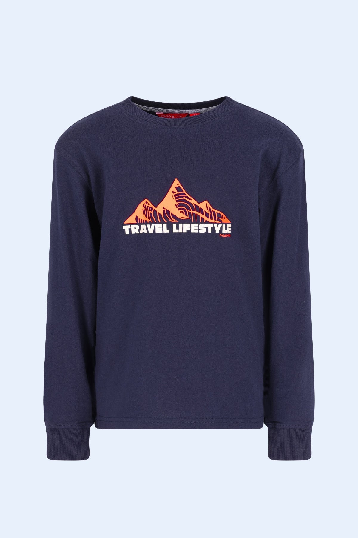 TYGO&vito Longsleeve Mojo oversized fit Donkerblauw
