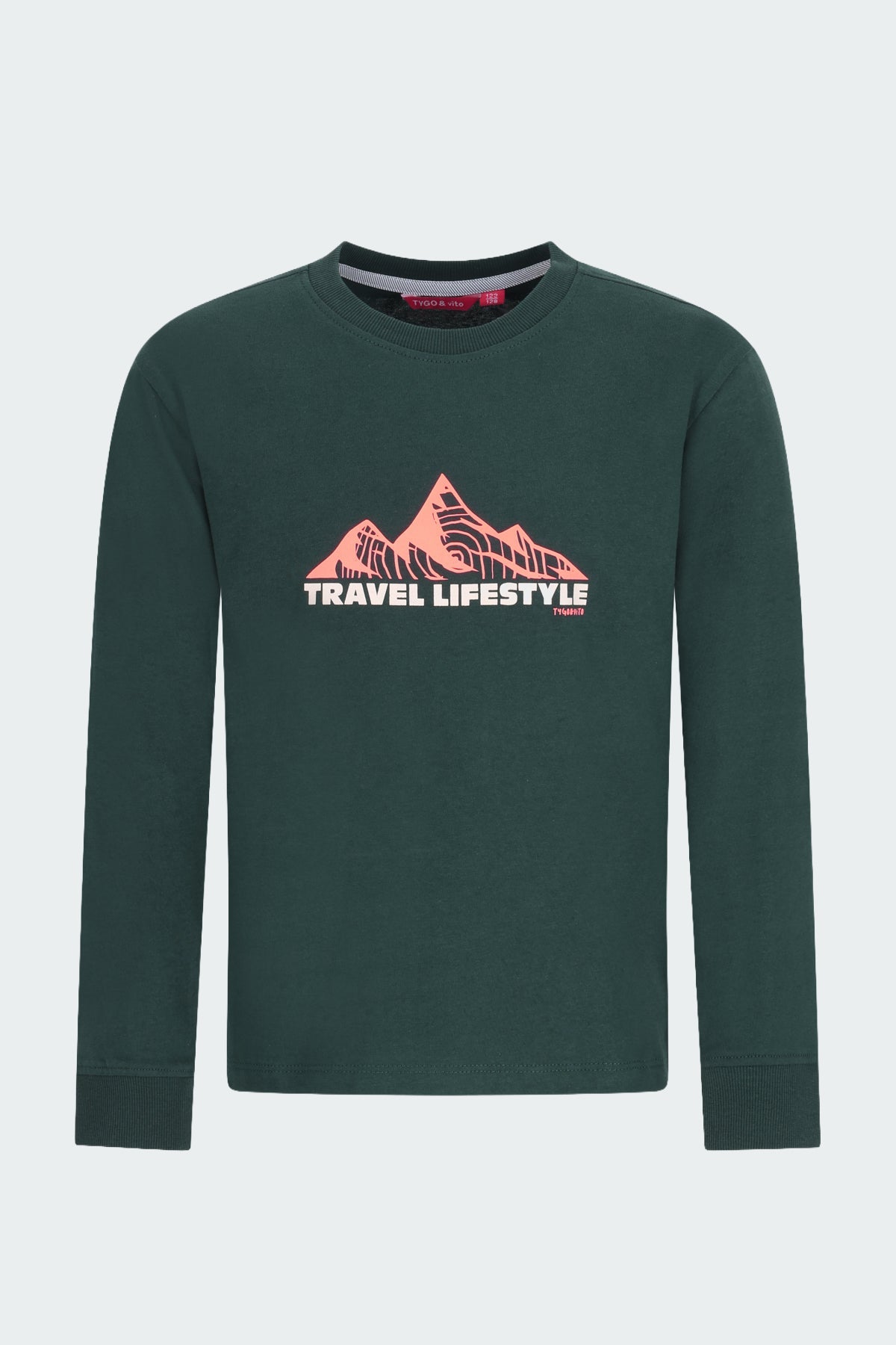 Longsleeve Mojo oversized fit Donkergroen