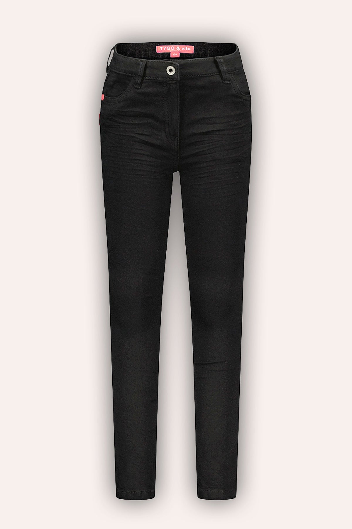 Girls Tregging Tess Zwart Denim - TYGO&vito
