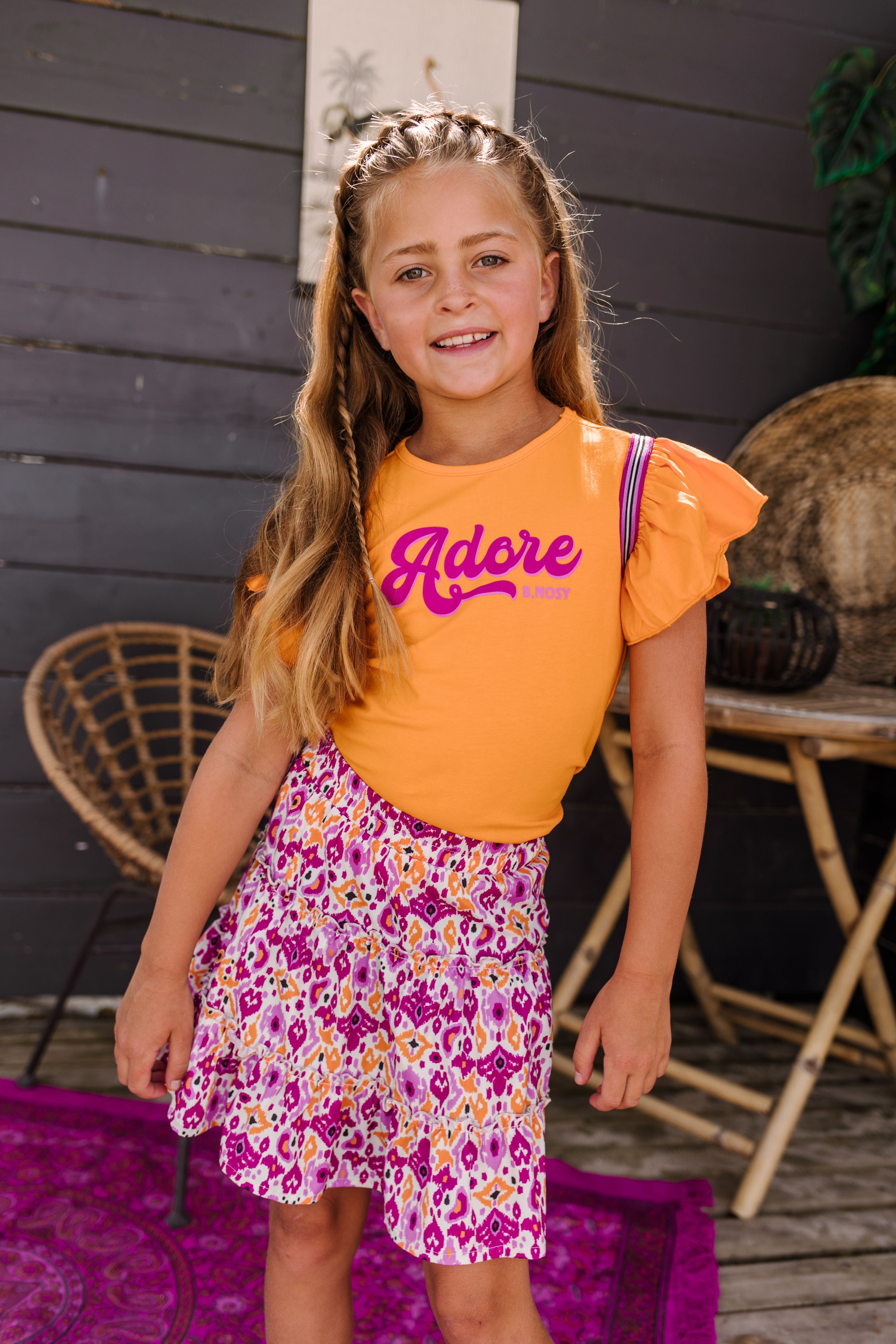 B.Nosy Girls Shirt W/ Rib At Armhole And Ruffle Sleeve Part