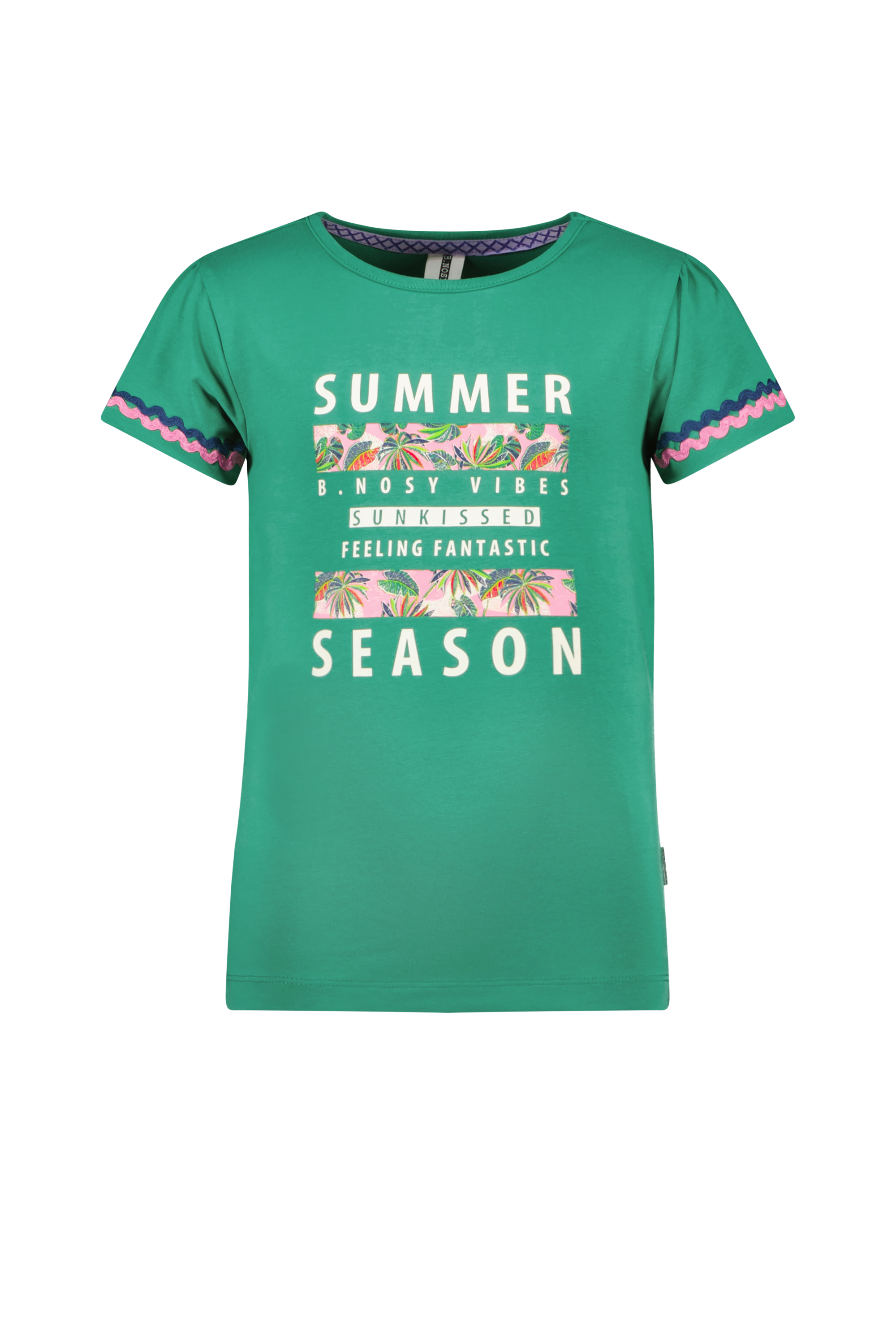 B.Nosy Girls Shirt W/ Print. Tape At Sleeve