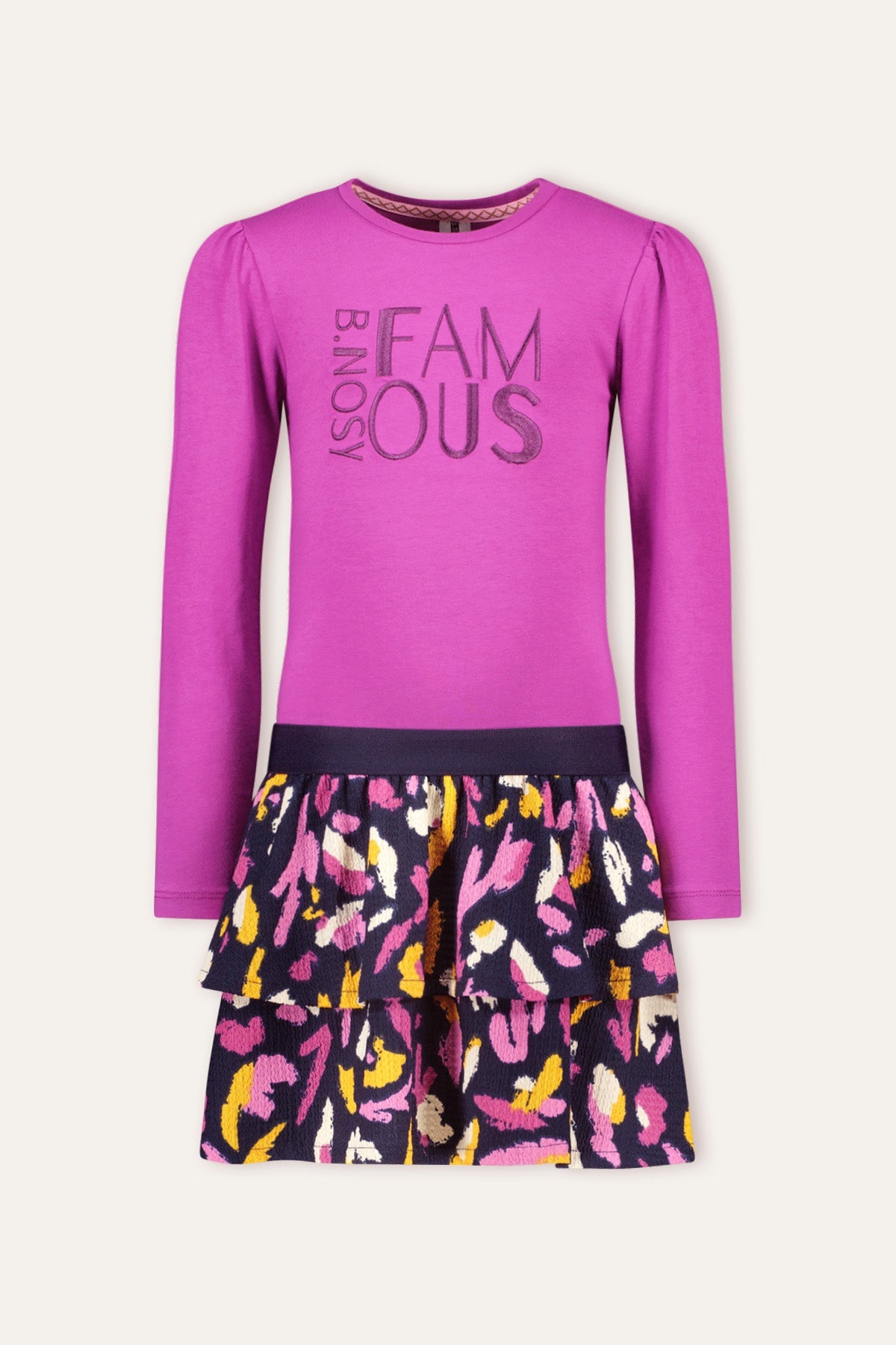 B.Nosy Fyke Jurk Paars-Multi