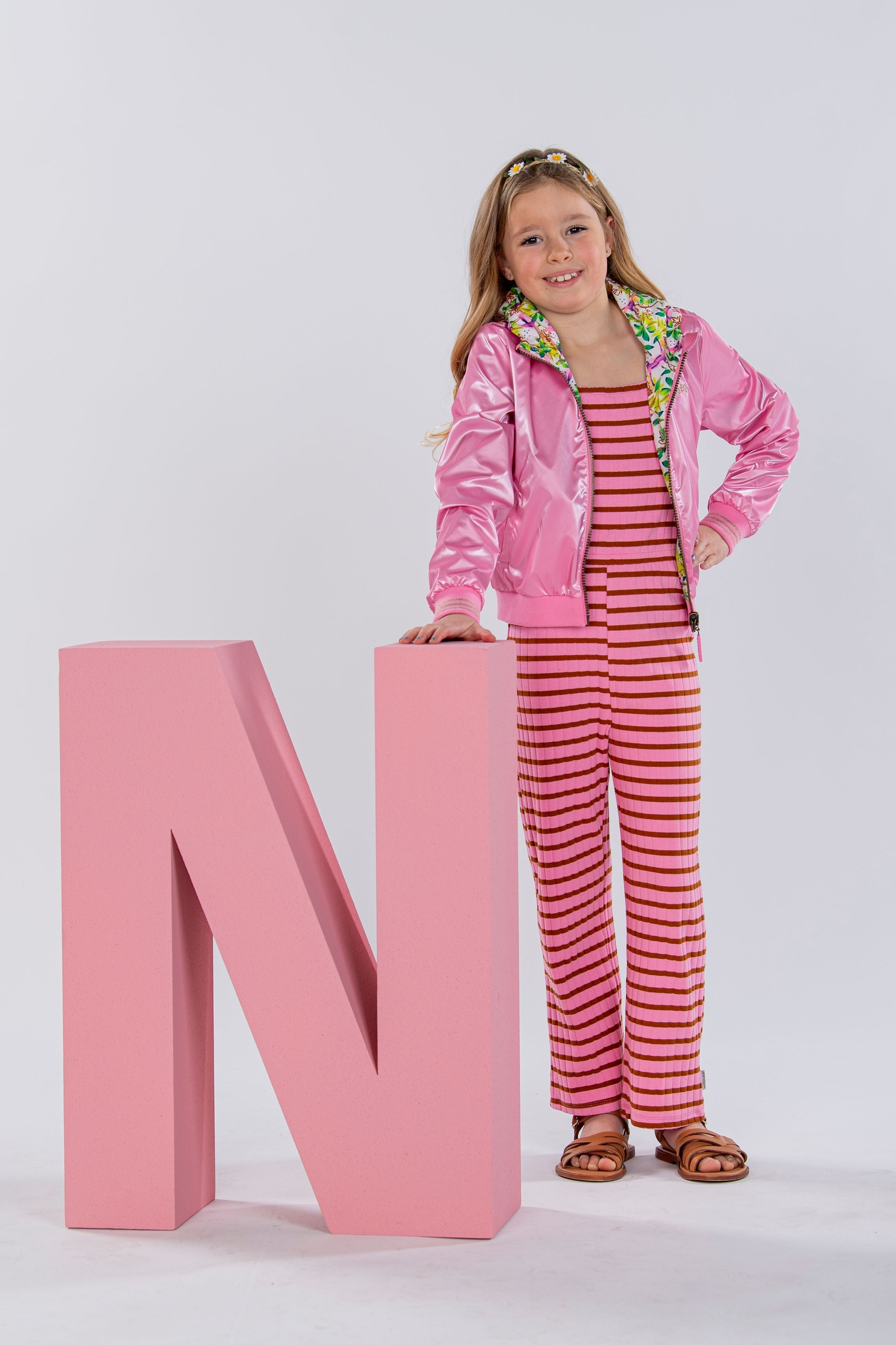 B.Nosy Fayah Reversible Zomerjas Roze-Bloem