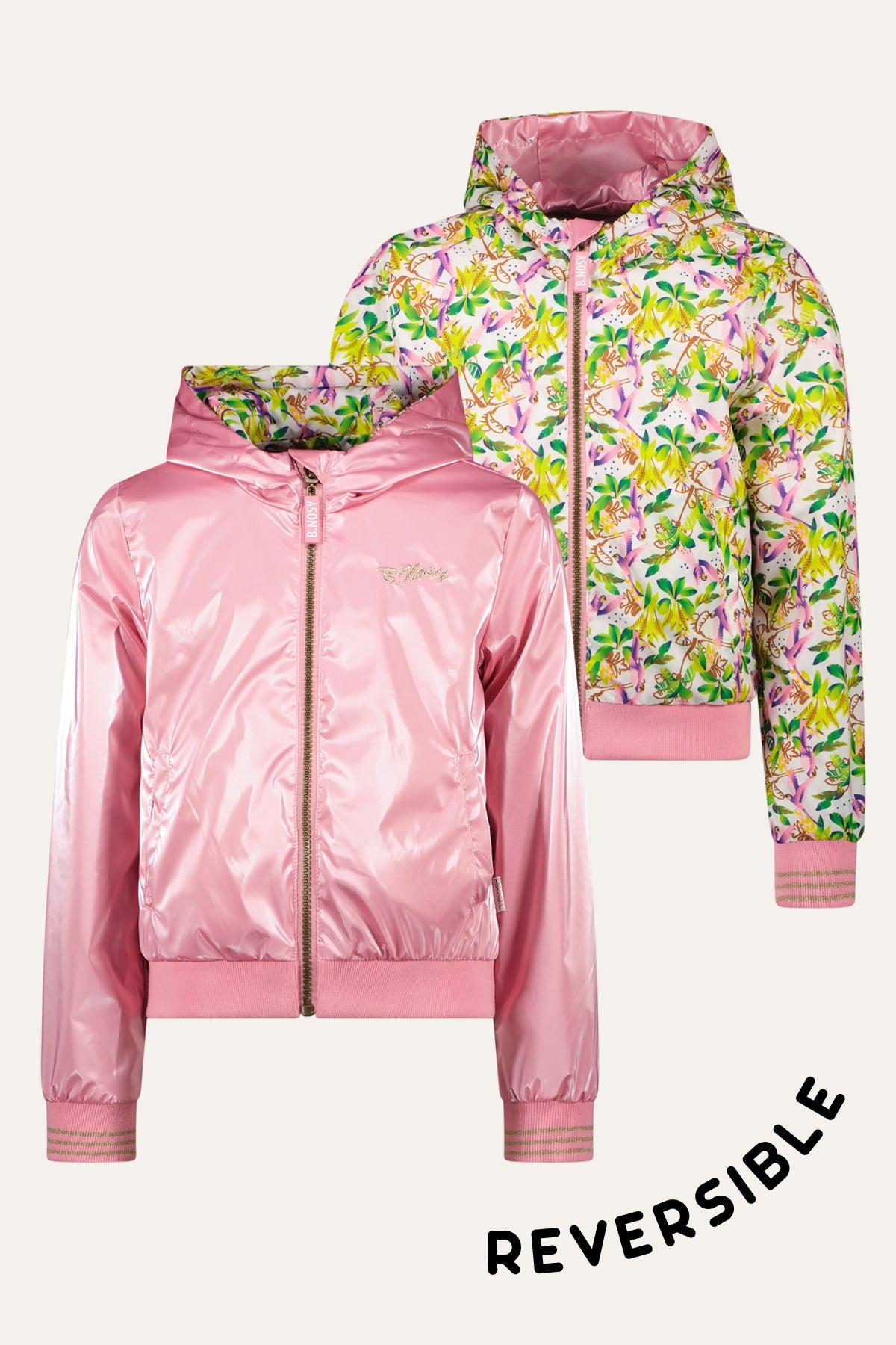 B.Nosy Fayah Reversible Zomerjas Roze-Bloem