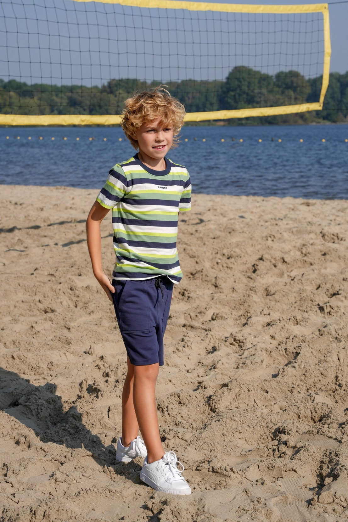 B.Nosy T-Shirt Timmy weiß Surf navy