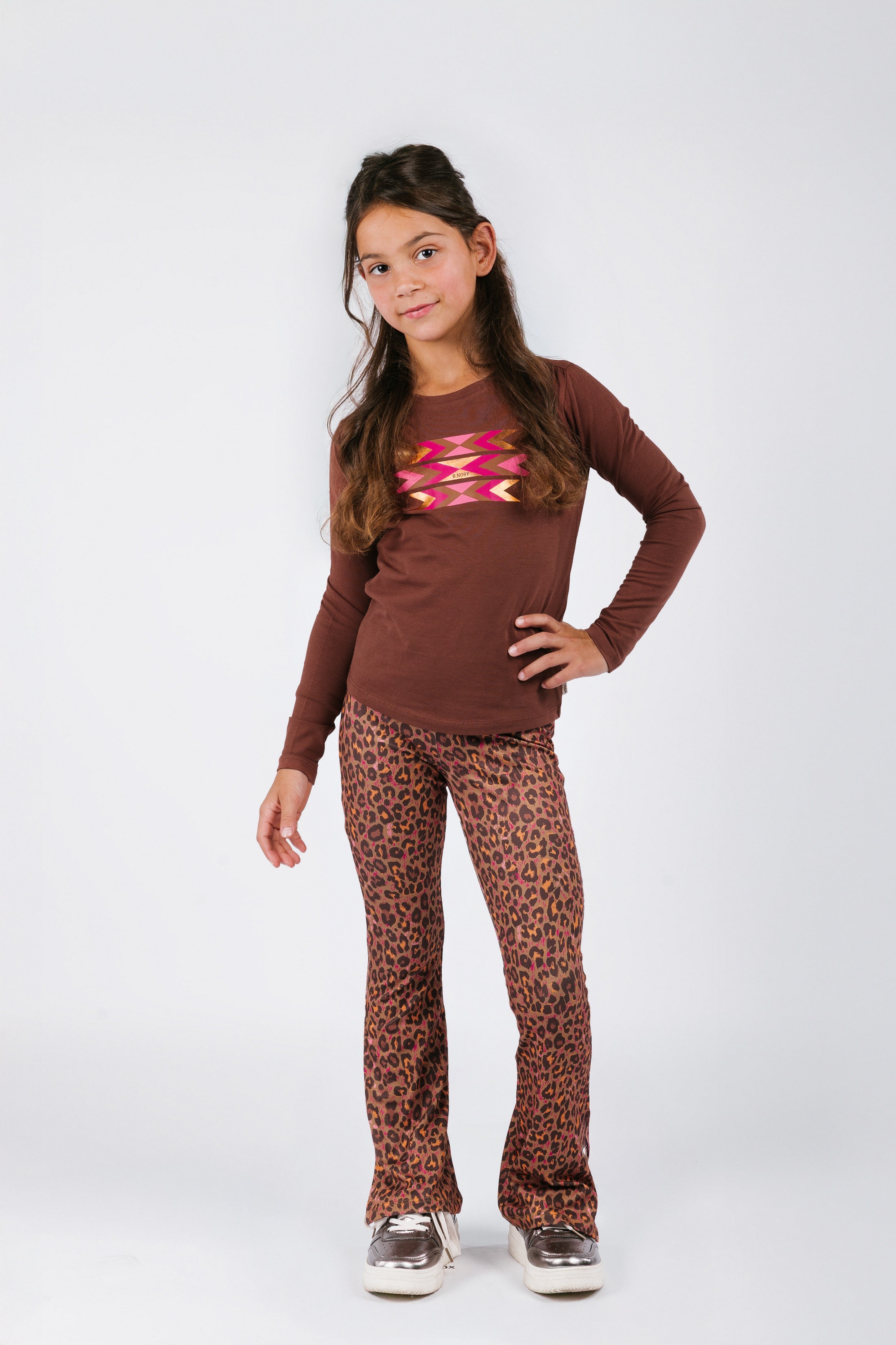B.Nosy Phoebe Flared Broek Panter
