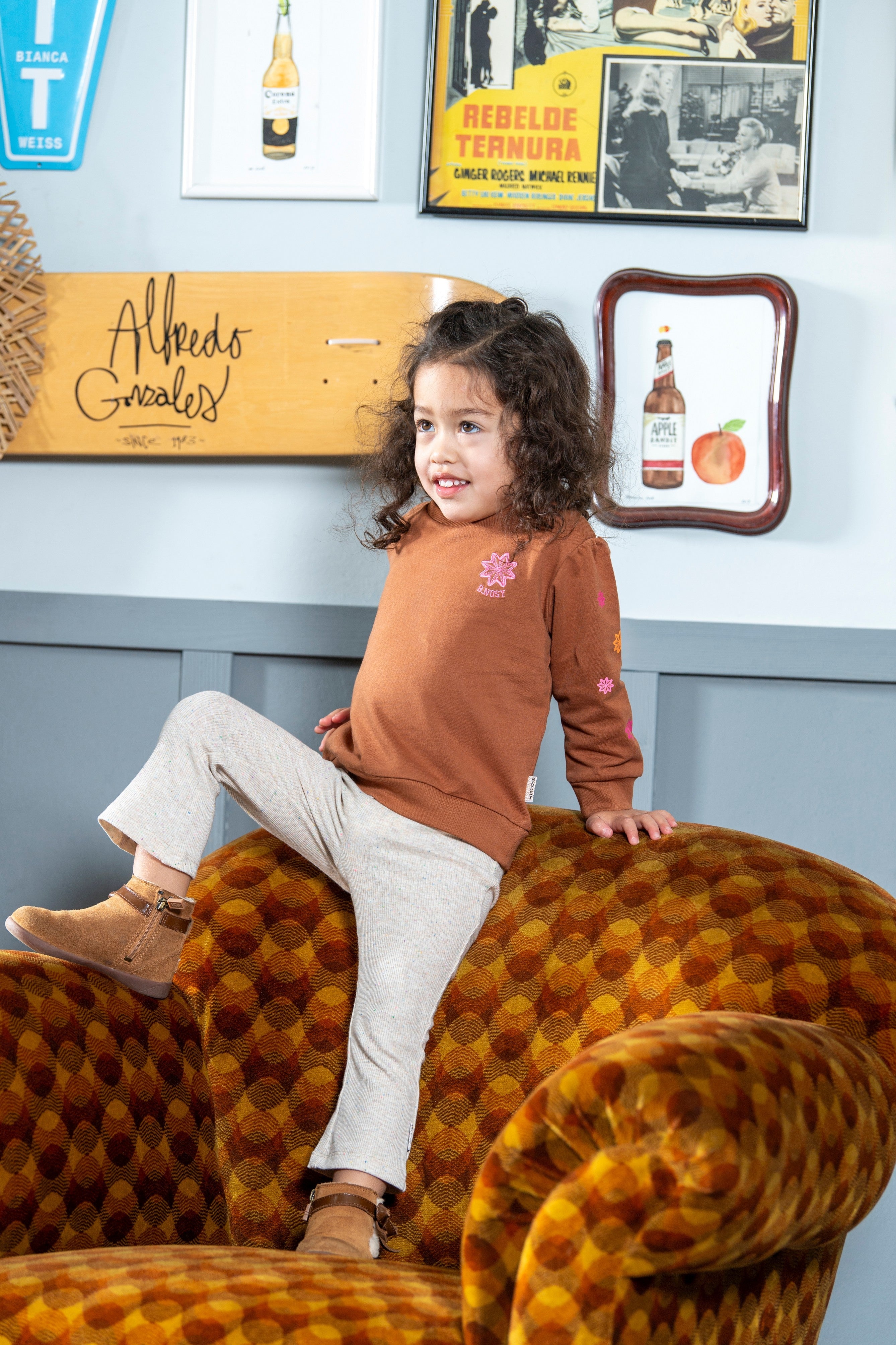 B.Nosy Mini Phoebe Flared Broek Ecru
