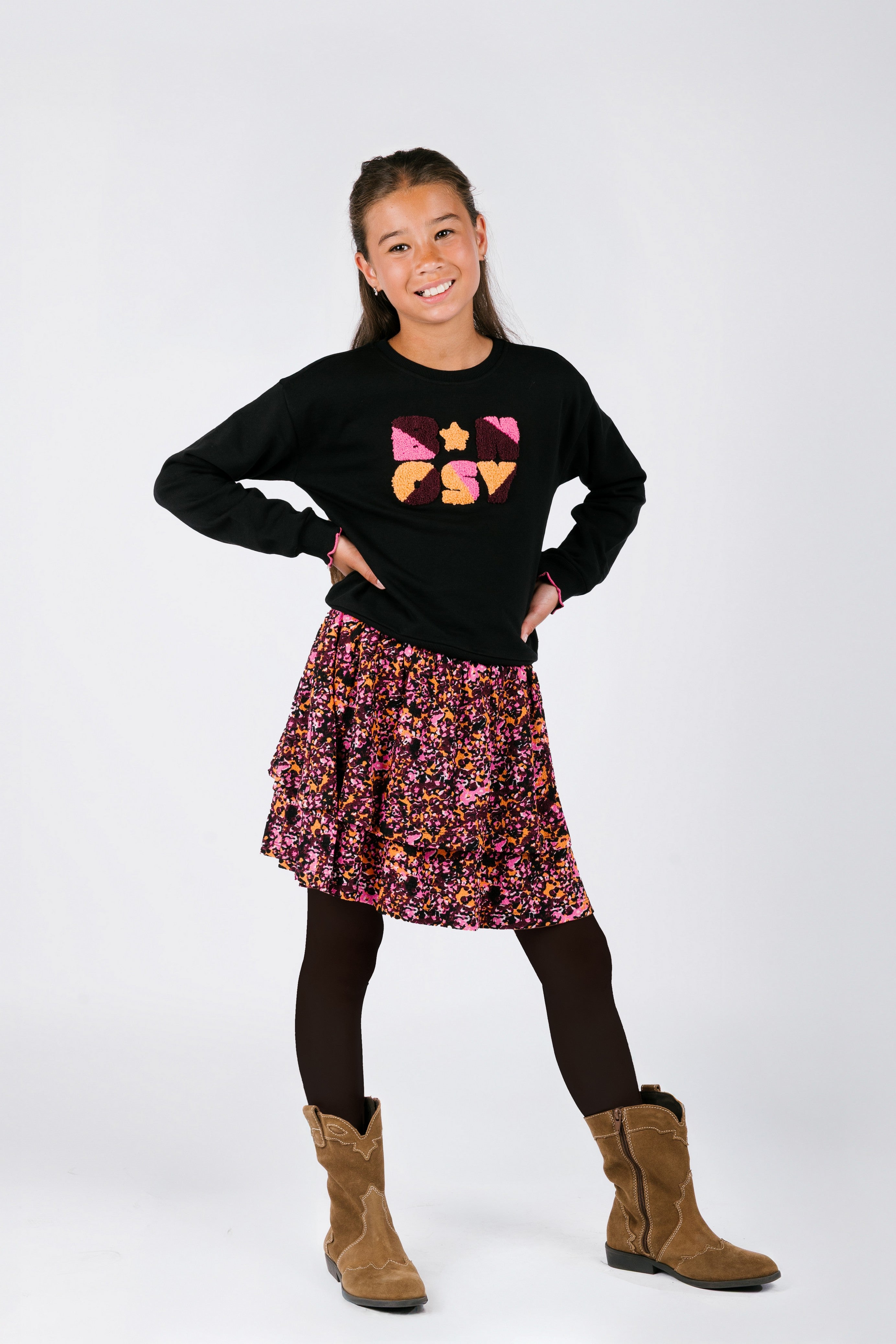 B.Nosy Ruth Rok Print Roze