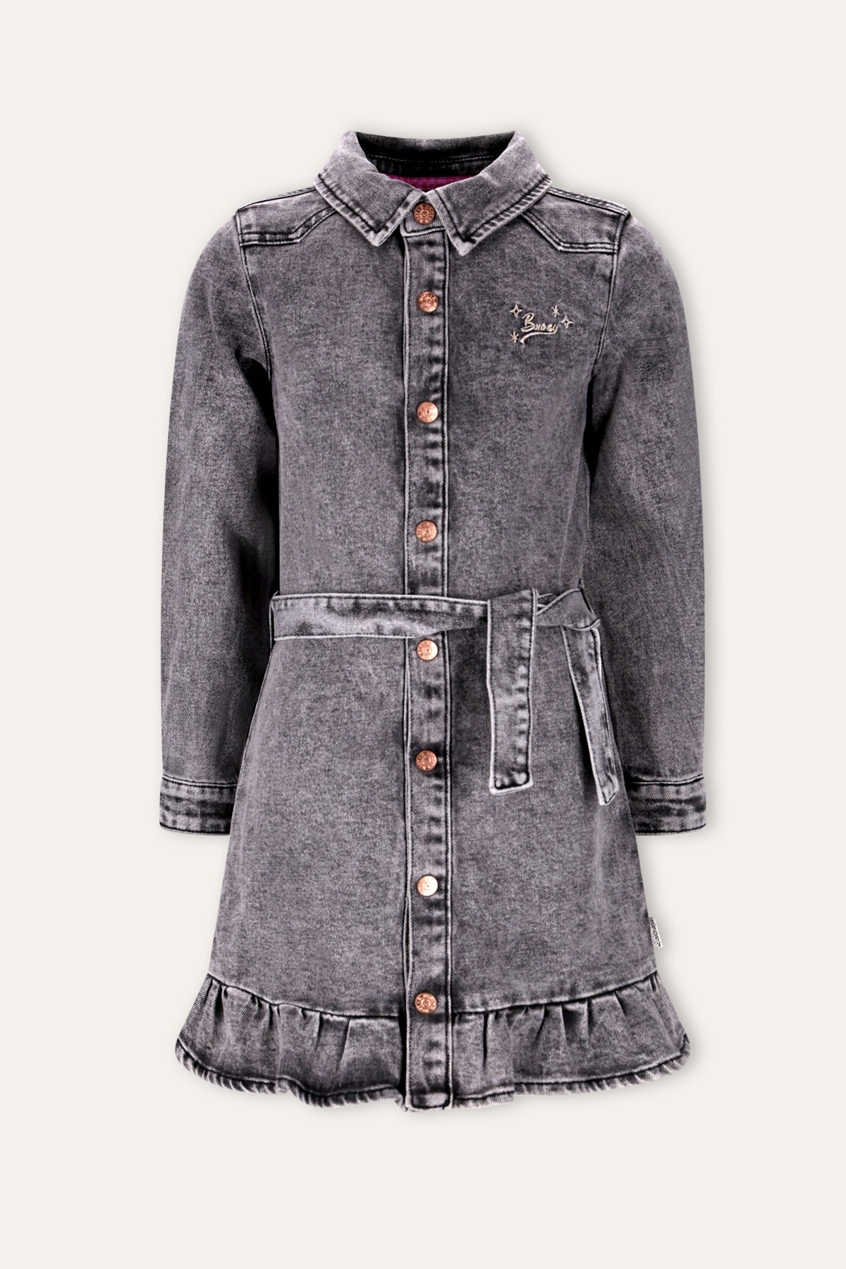 B.Nosy Dilan Denim Jurk Grijs