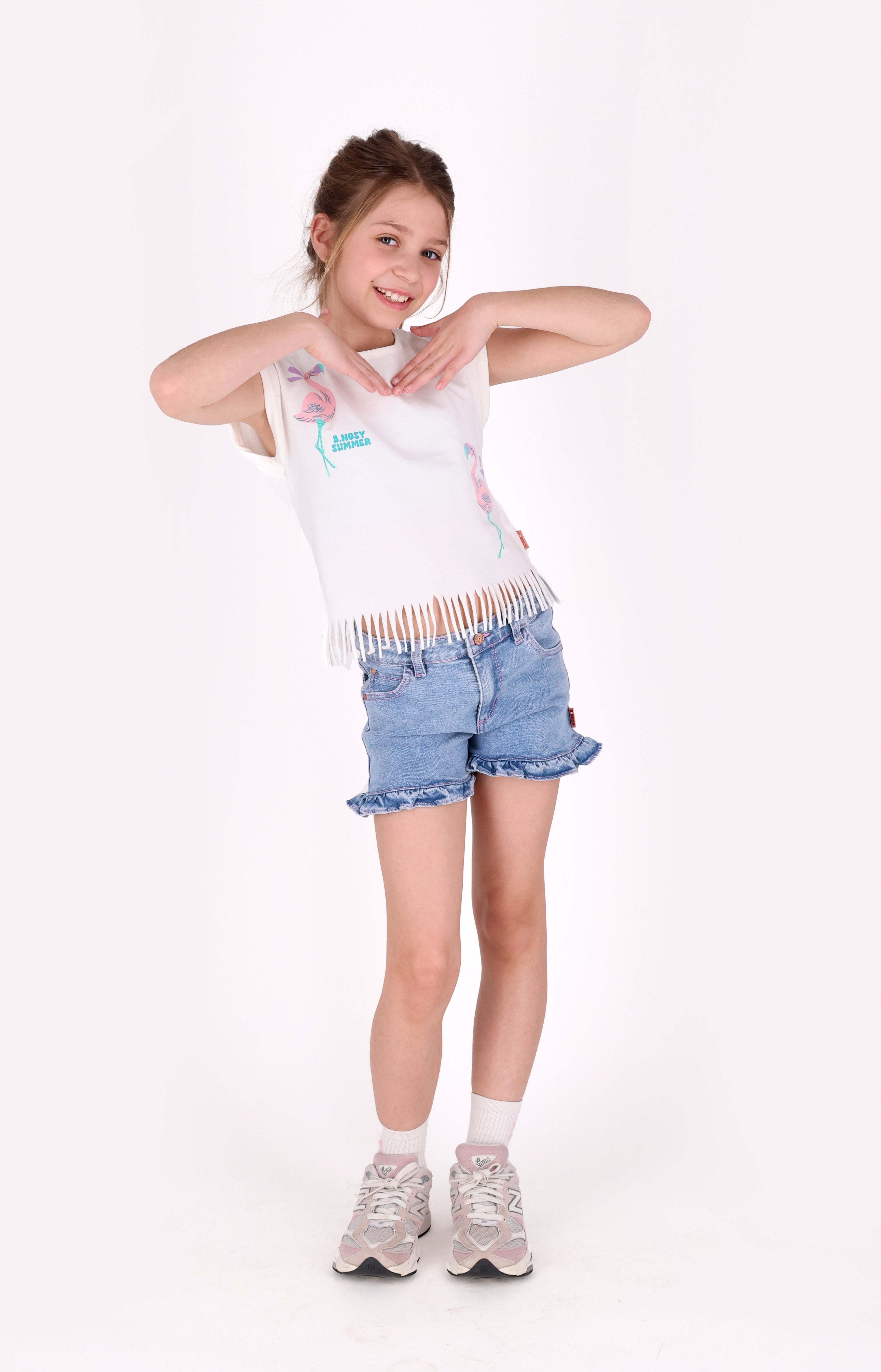 B.Nosy Portia denim short licht denim